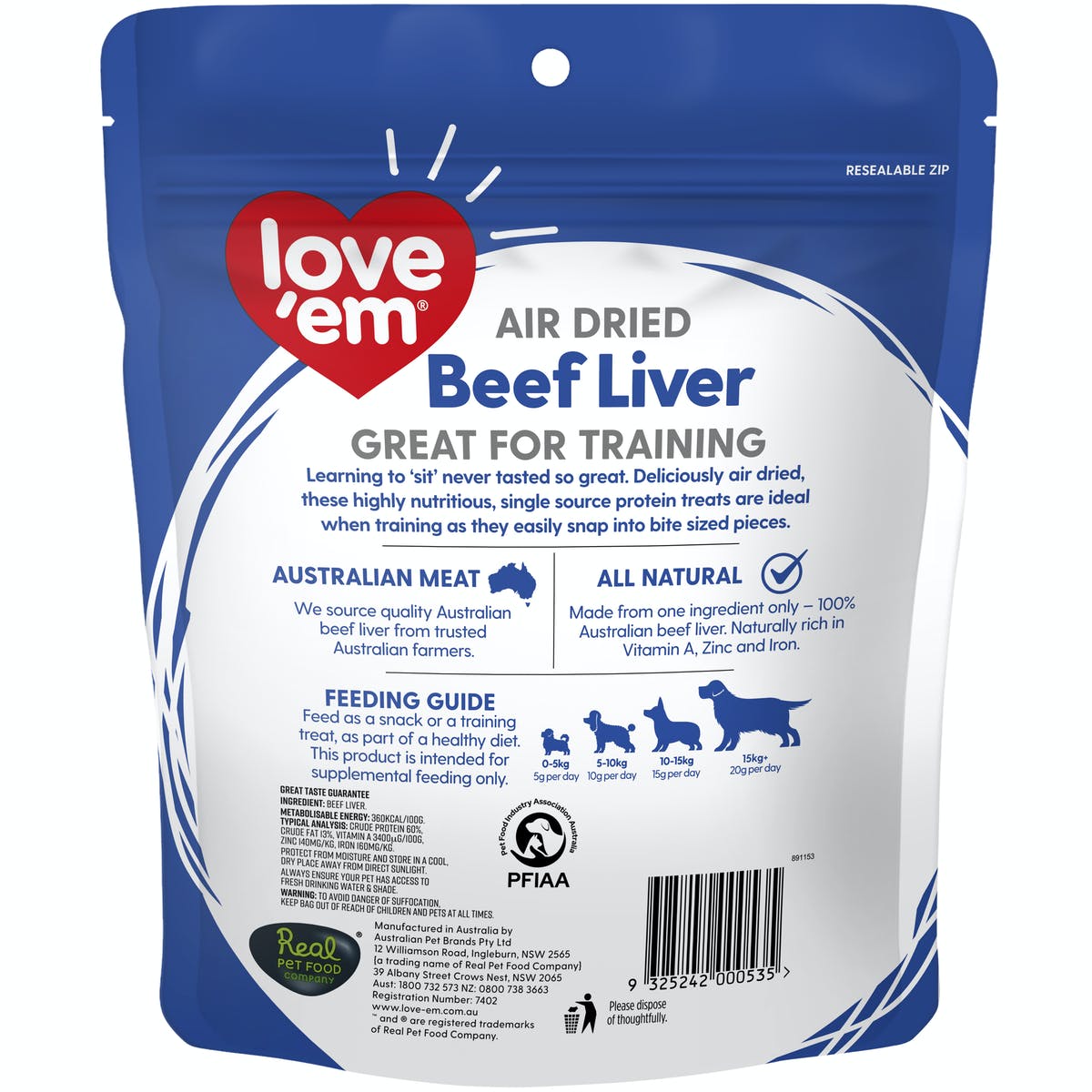 Love 'Em Air Dried Beef Liver