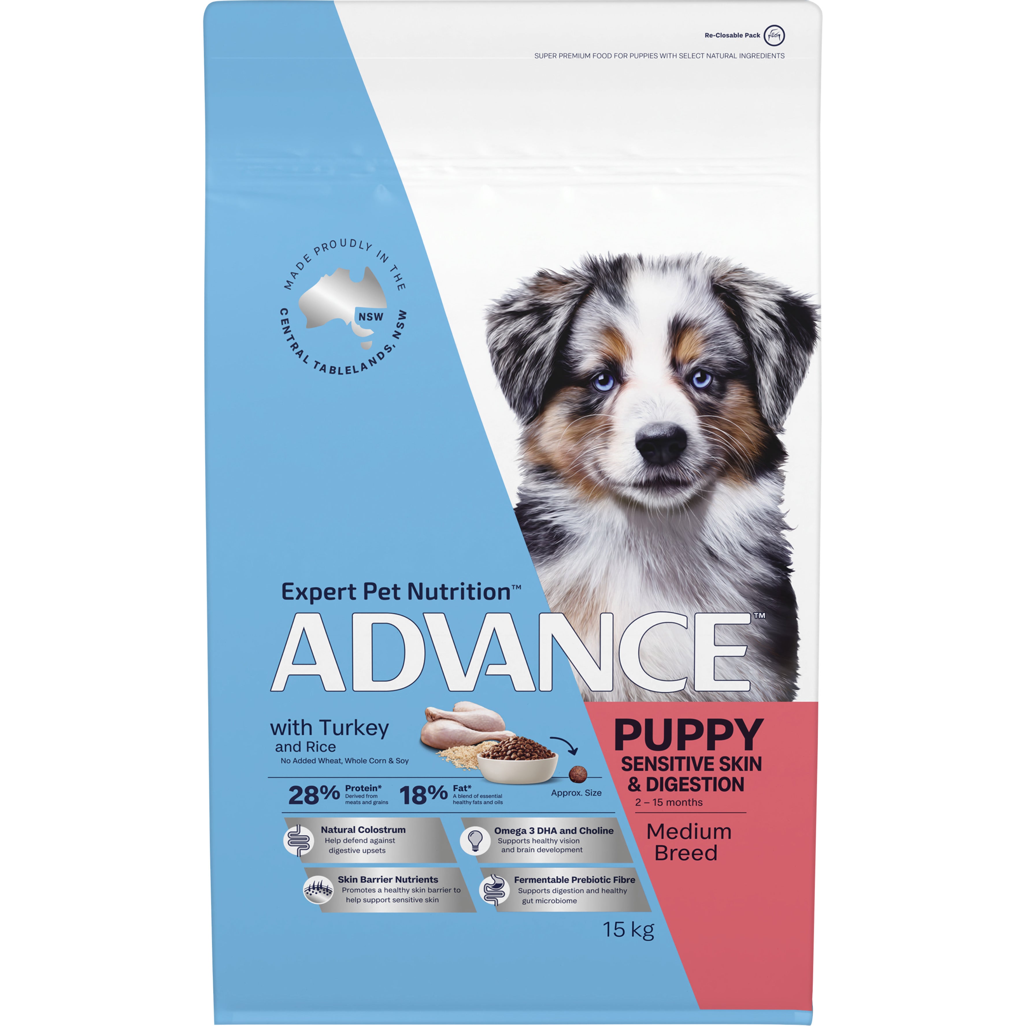 Advance Medium Breed Puppy Sensitive Skin & Digestion Dog Food