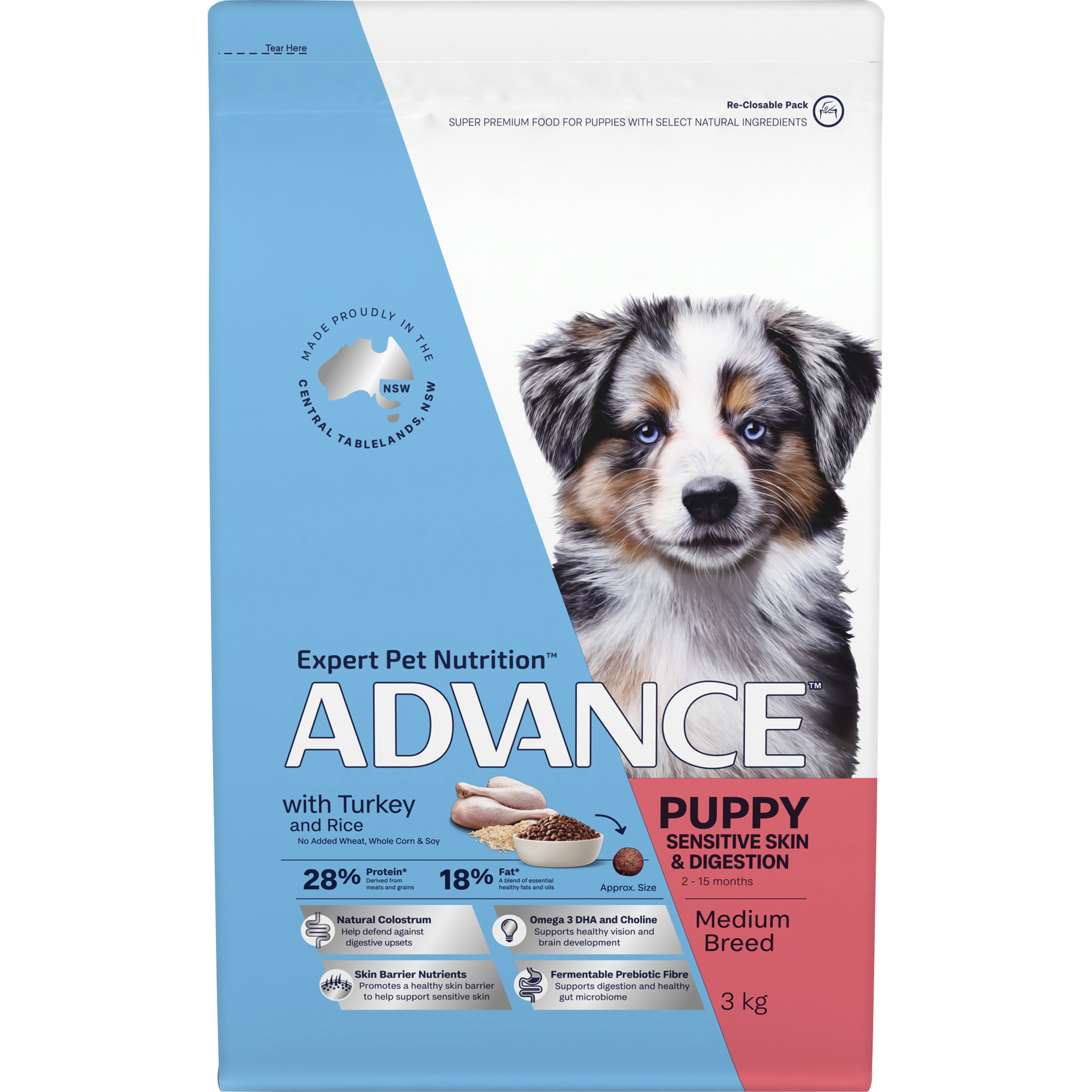 Advance Medium Breed Puppy Sensitive Skin & Digestion Dog Food
