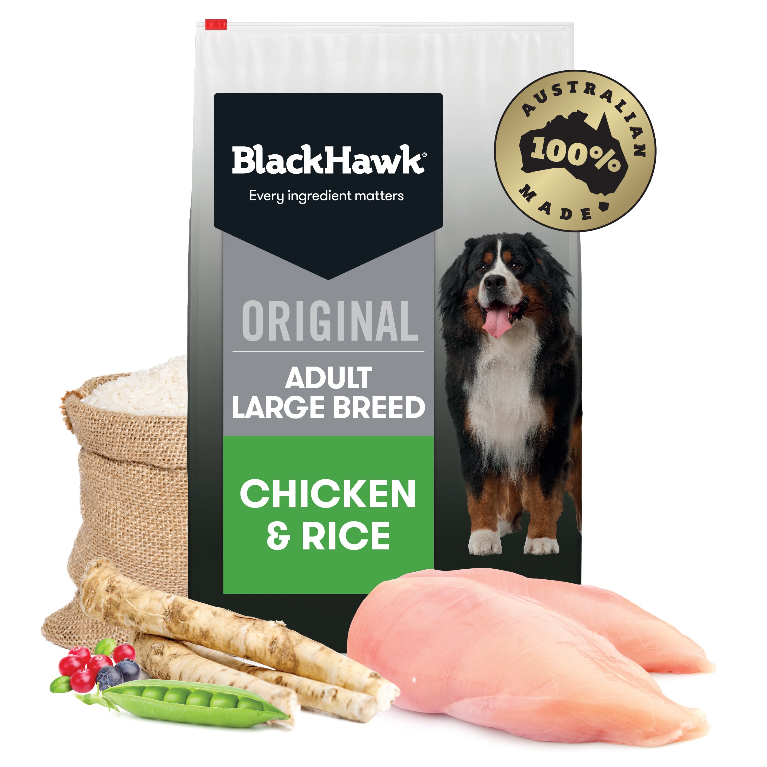 Black Hawk Original Adult Large Breed Chicken & Rice Dry Dog Food 20kg