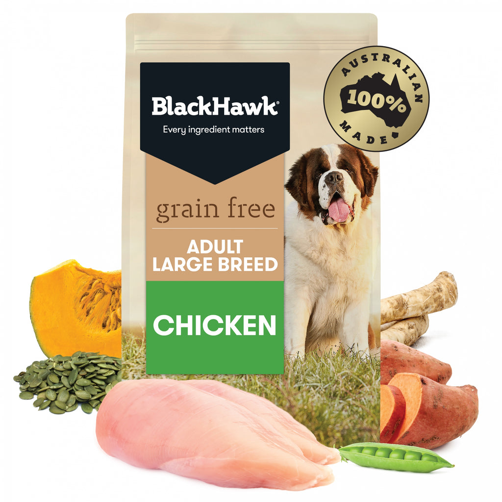 Black Hawk Grain Free Adult Large Breed Chicken Dry Dog Food 15kg — Tidbit