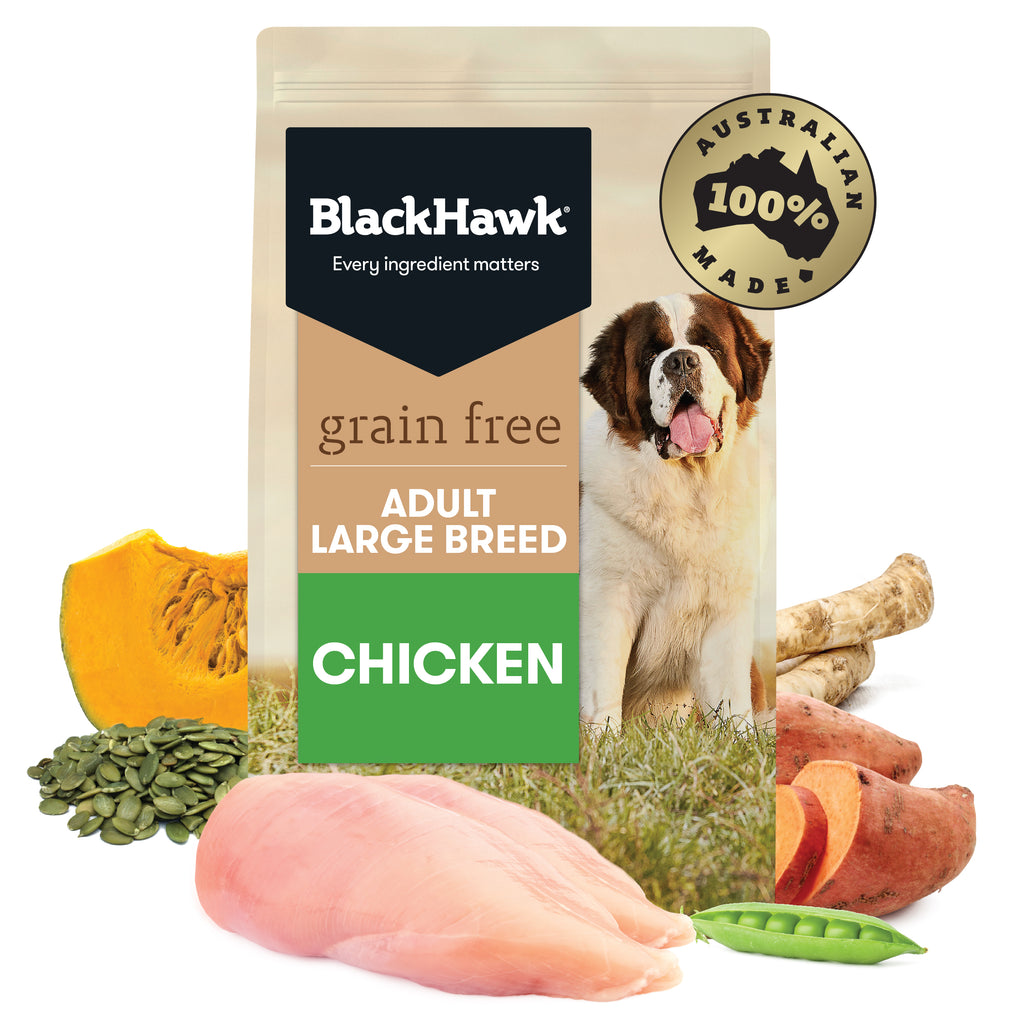 Black Hawk Grain Free Adult Large Breed Chicken Dry Dog Food 15kg
