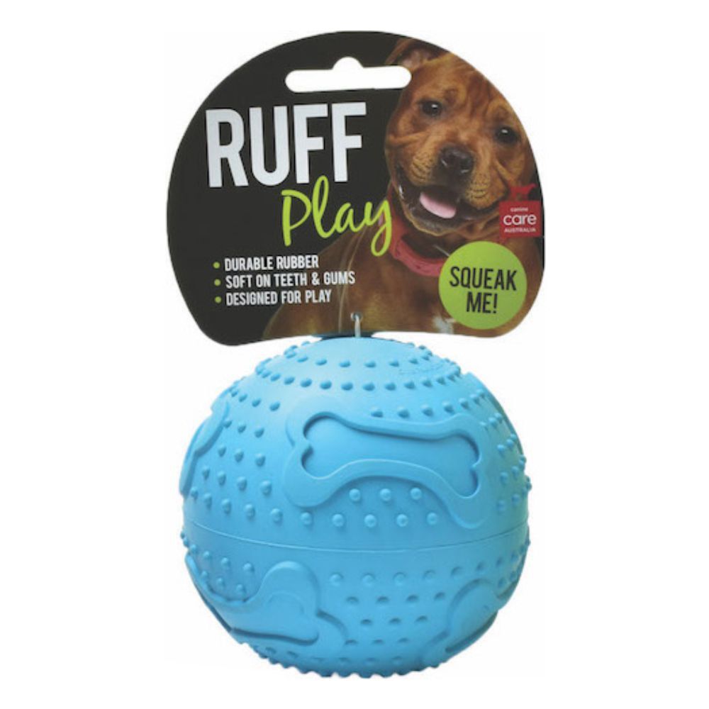RUFF Play Rubber Squeaker Ball