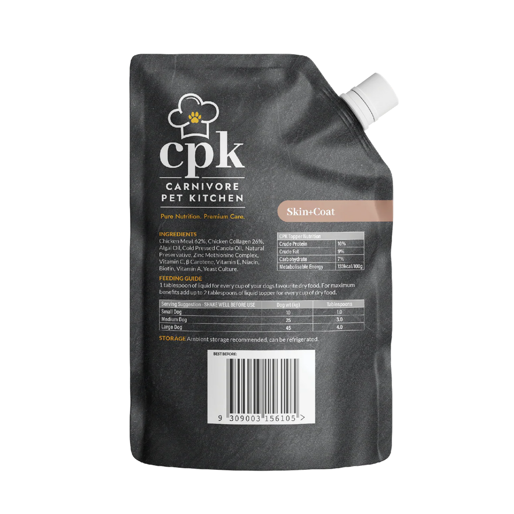 Carnivore Pet Kitchen – Meal Topper For Dogs – Skin & Coat (EXP 11/26)