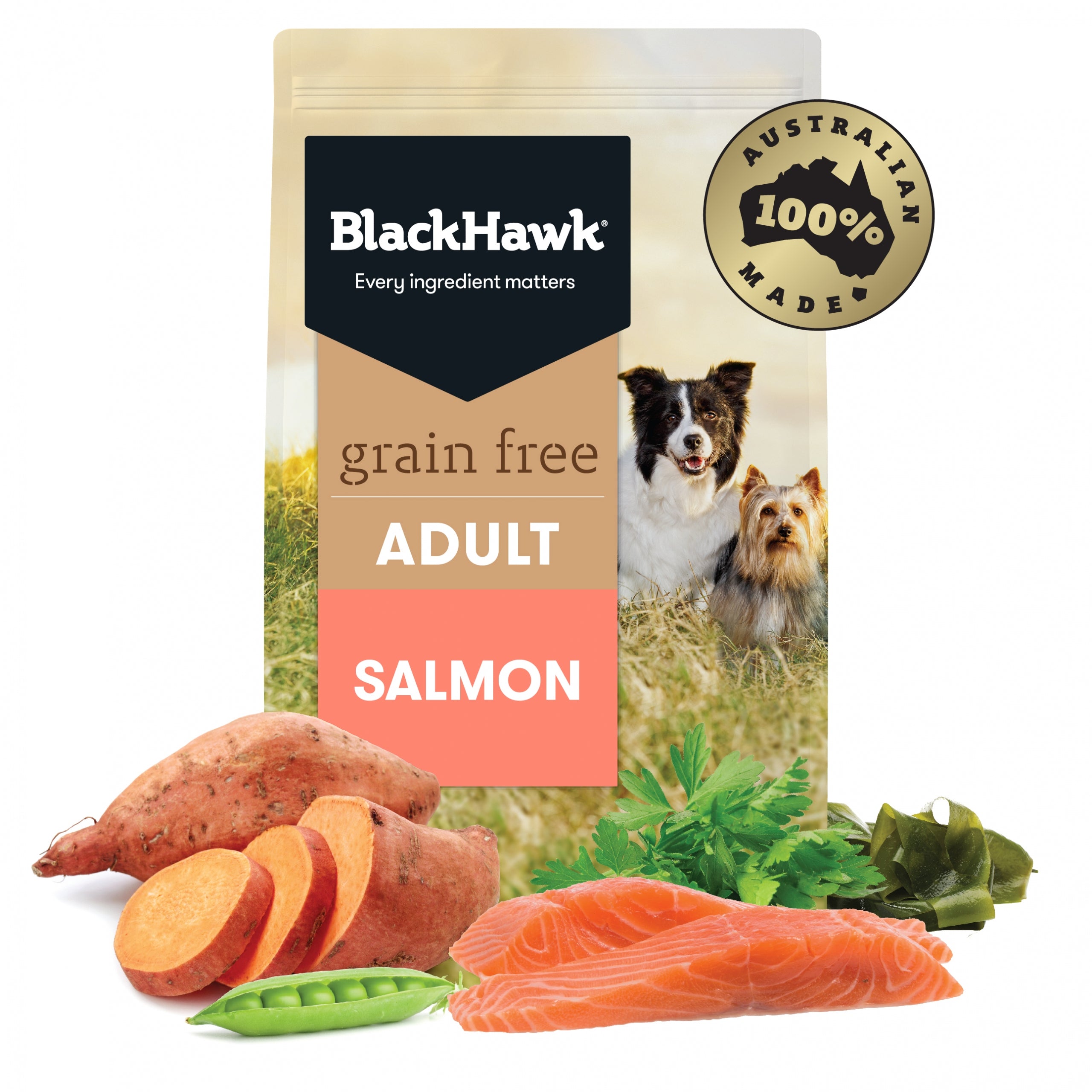 Black Hawk Grain Free Adult Salmon Dry Dog Food — Tidbit