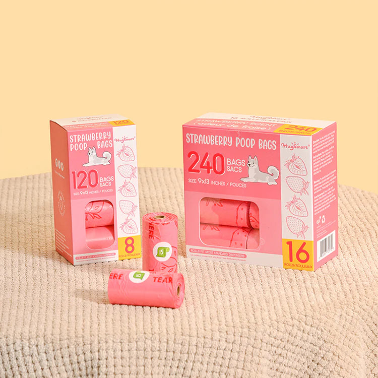 Hugsmart – Strawberry Poop Bags