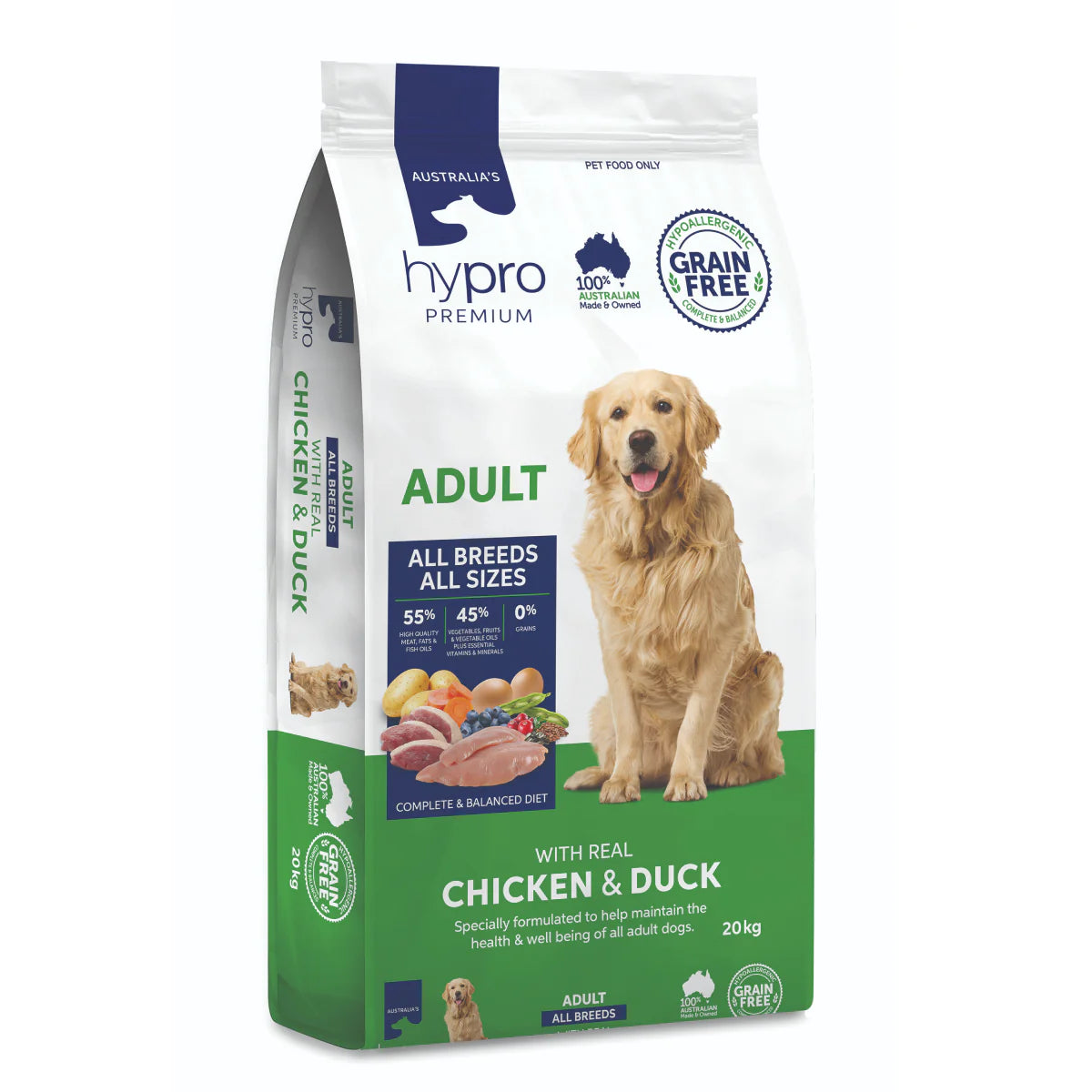 Hypro Premium Grain Free Adult Chicken & Duck Dry Dog Food — Tidbit