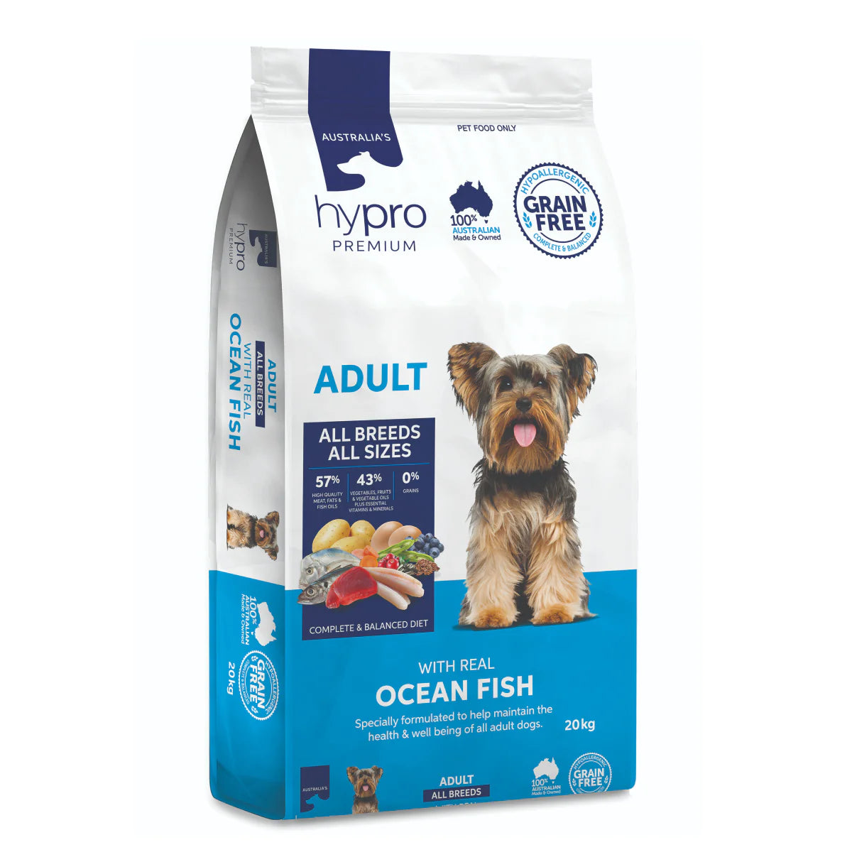 Hypro Premium Grain Free Adult Ocean Fish Dry Dog Food — Tidbit