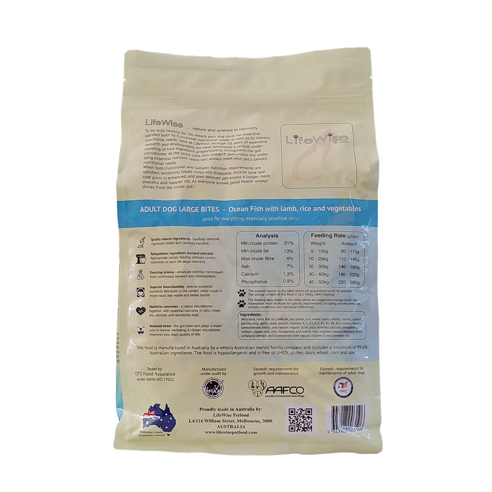 LifeWise Adult Dog Ocean Fish Large Bites Dry Dog Food