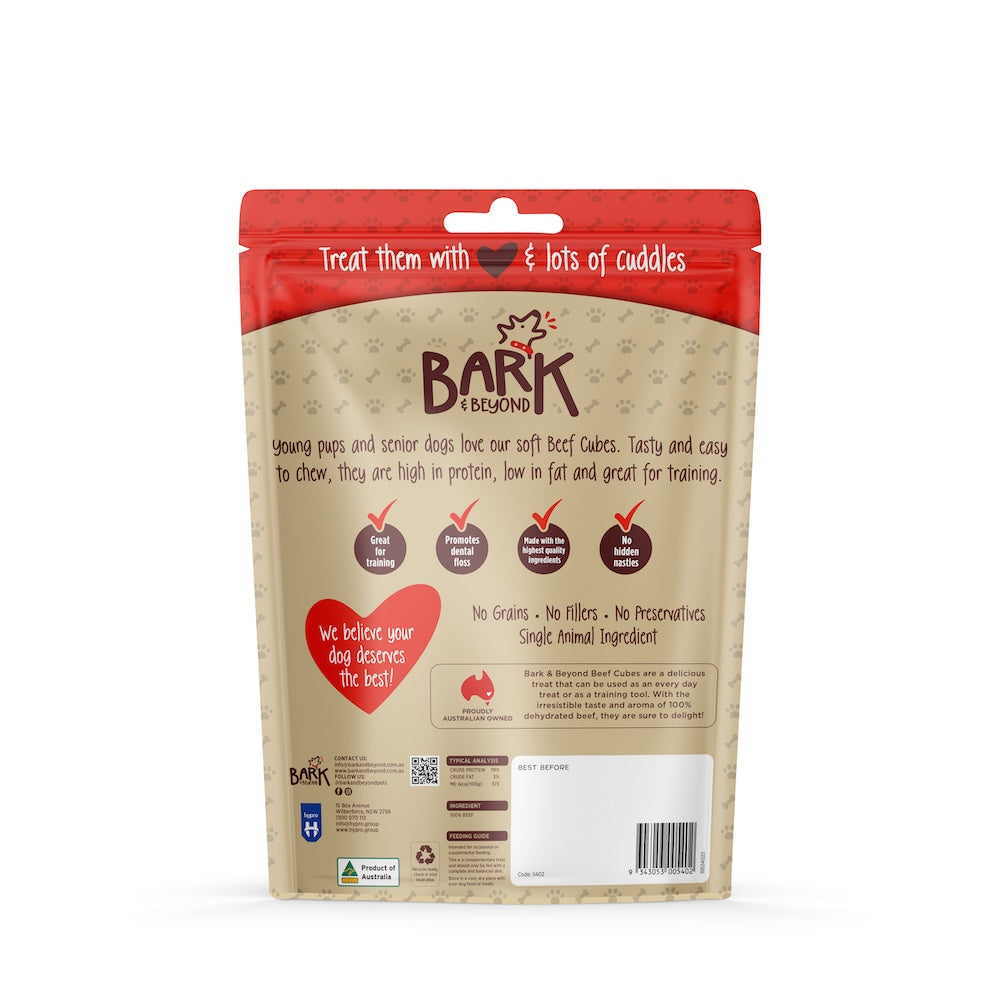 Bark & Beyond Beef Cubes 300g
