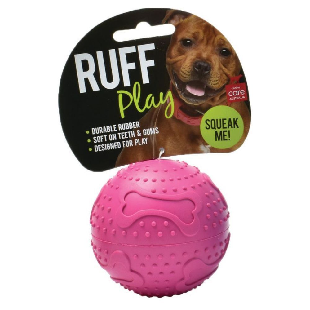 RUFF Play Rubber Squeaker Ball
