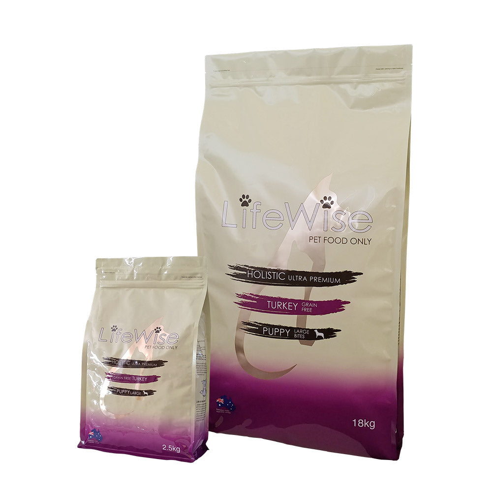 LifeWise Puppy Stage 3 Grain Free Turkey Large Bites Dry Dog Food