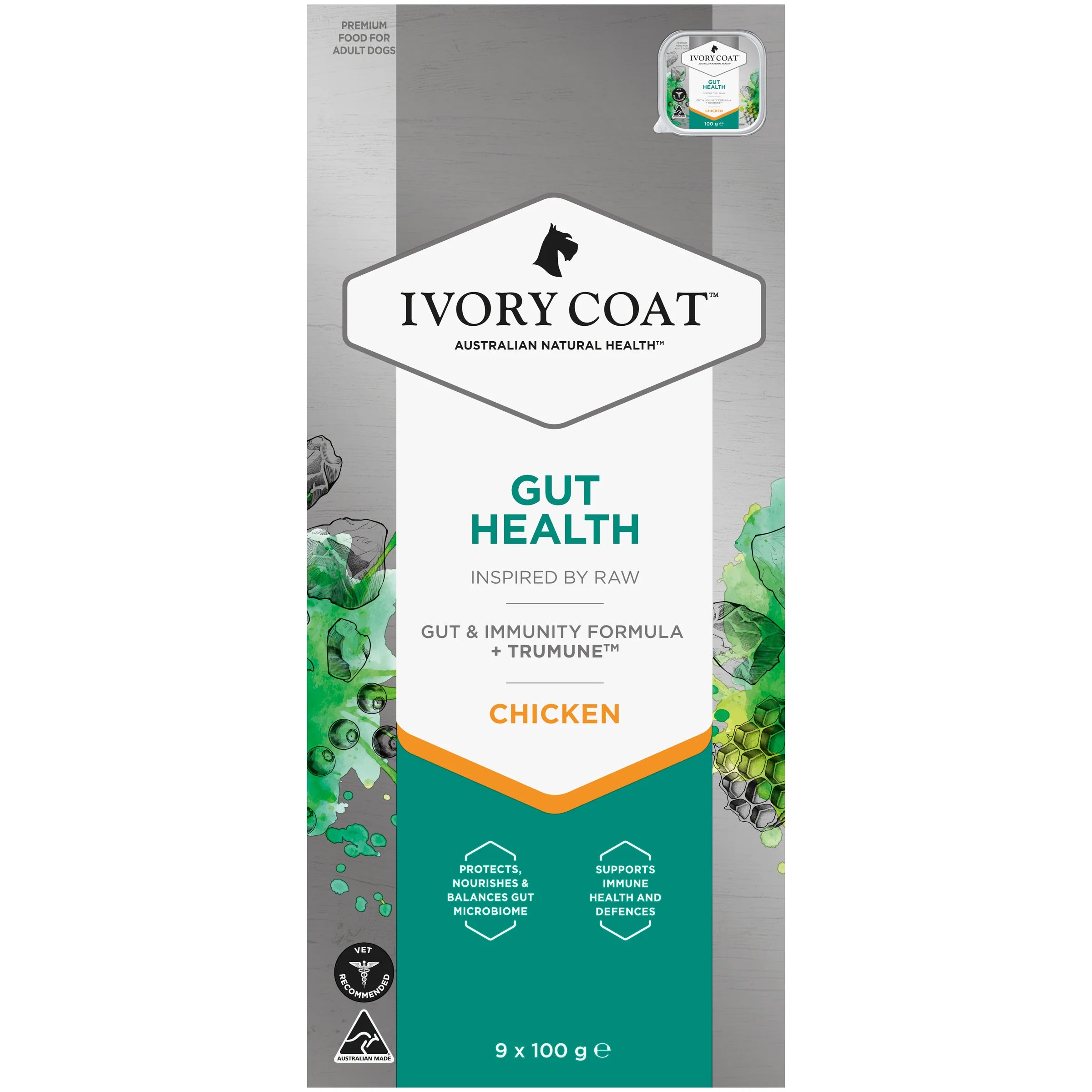 Ivory Coat Inspired by Raw Gut Health Wet Trays 100g