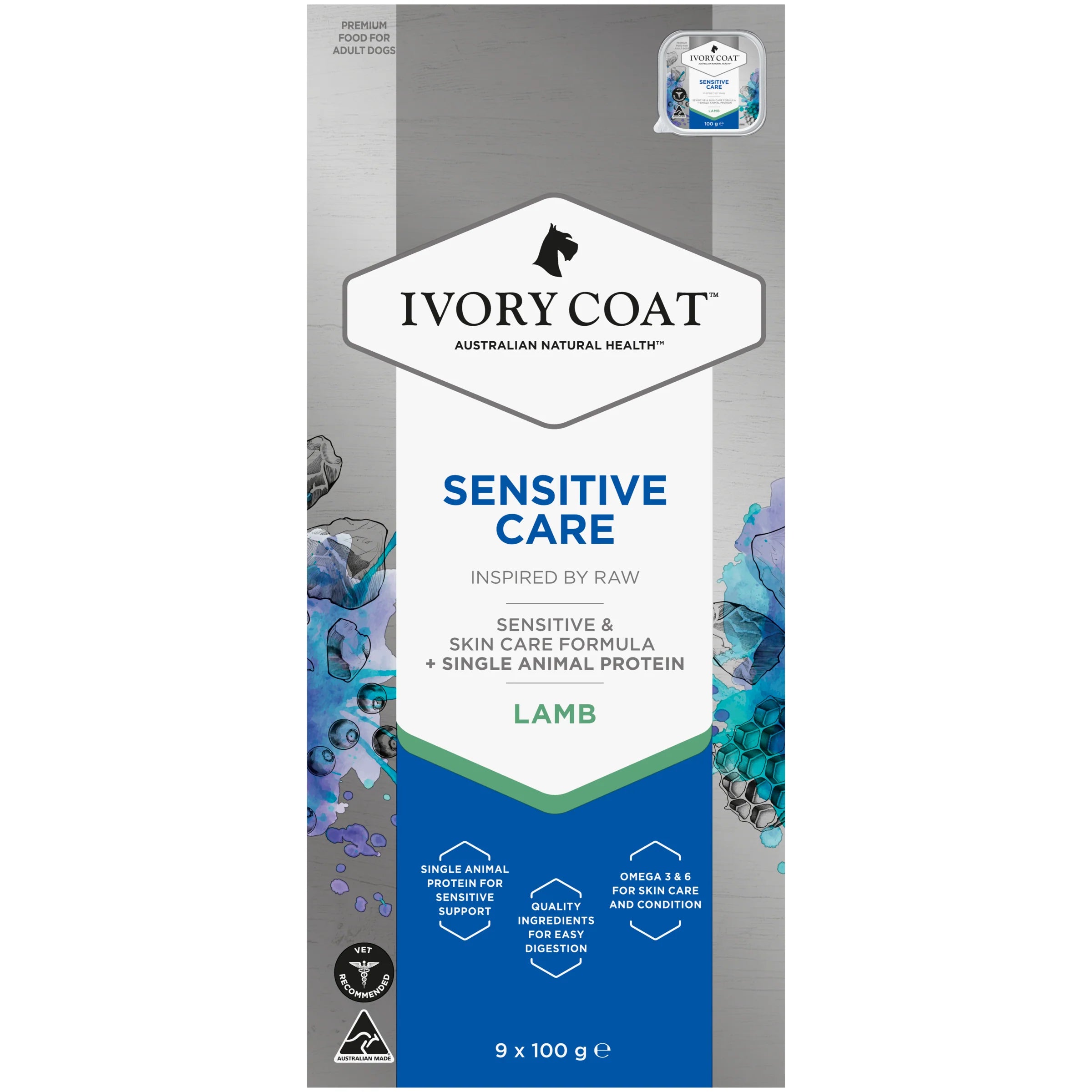 Ivory Coat Inspired by Raw Sensitive Care Wet Trays 100g