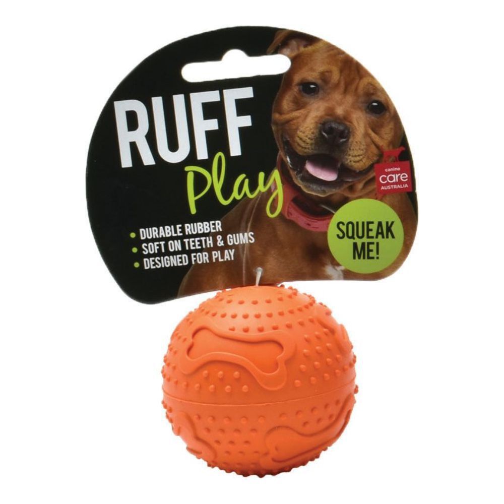 RUFF Play Rubber Squeaker Ball