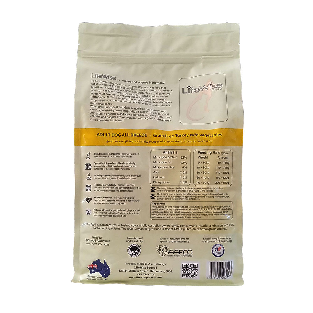 LifeWise Adult Dog Grain Free Turkey Dry Dog Food