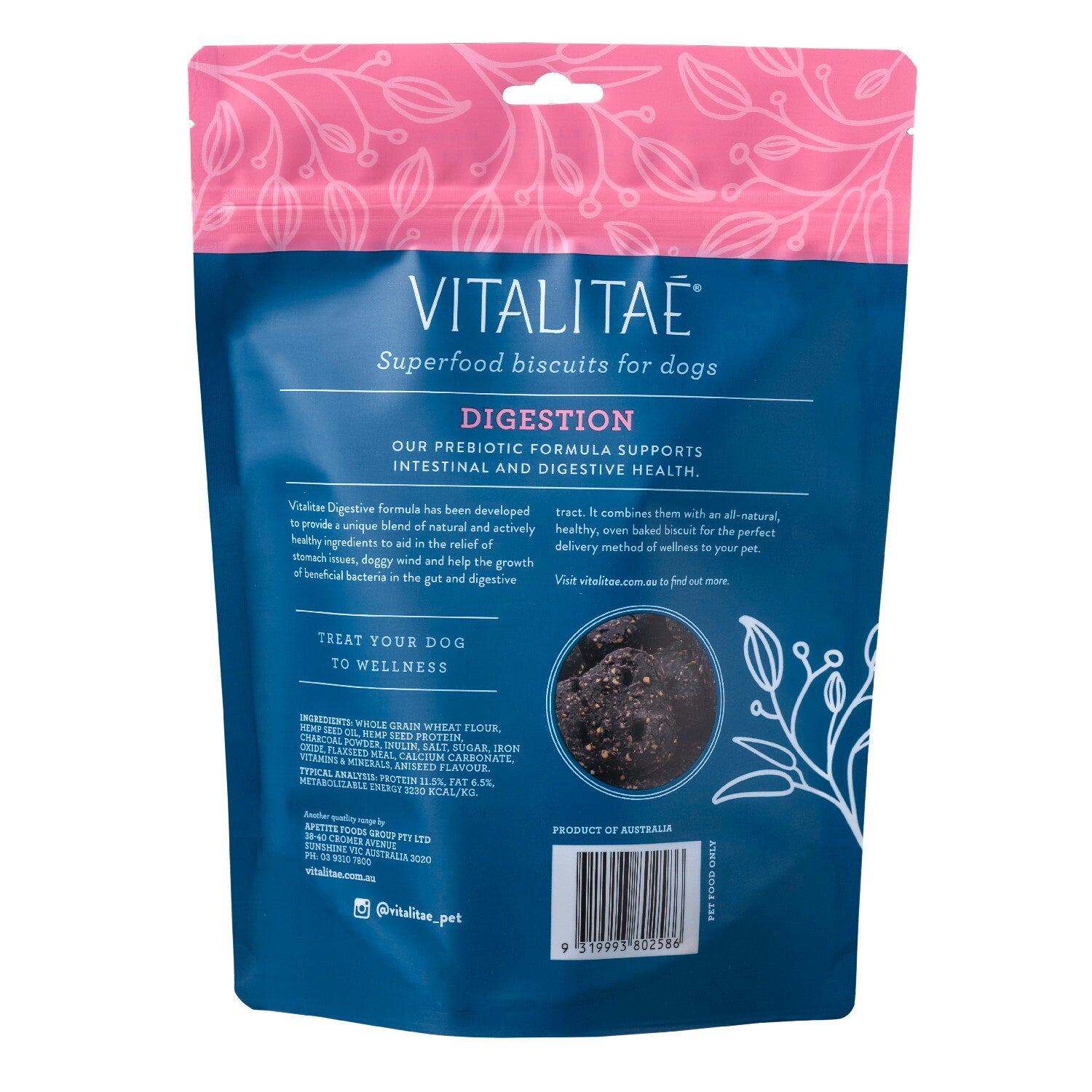 Vitalitae Superfood Biscuits Digestion 350g