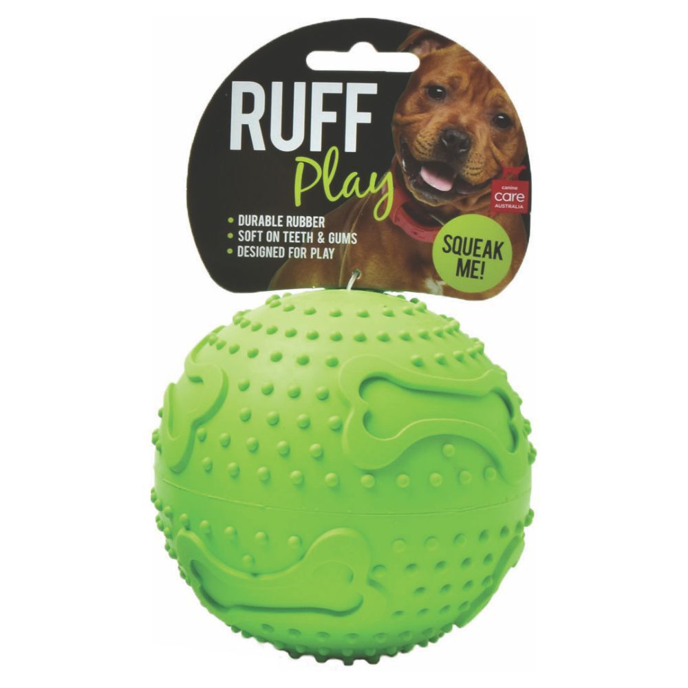 RUFF Play Rubber Squeaker Ball