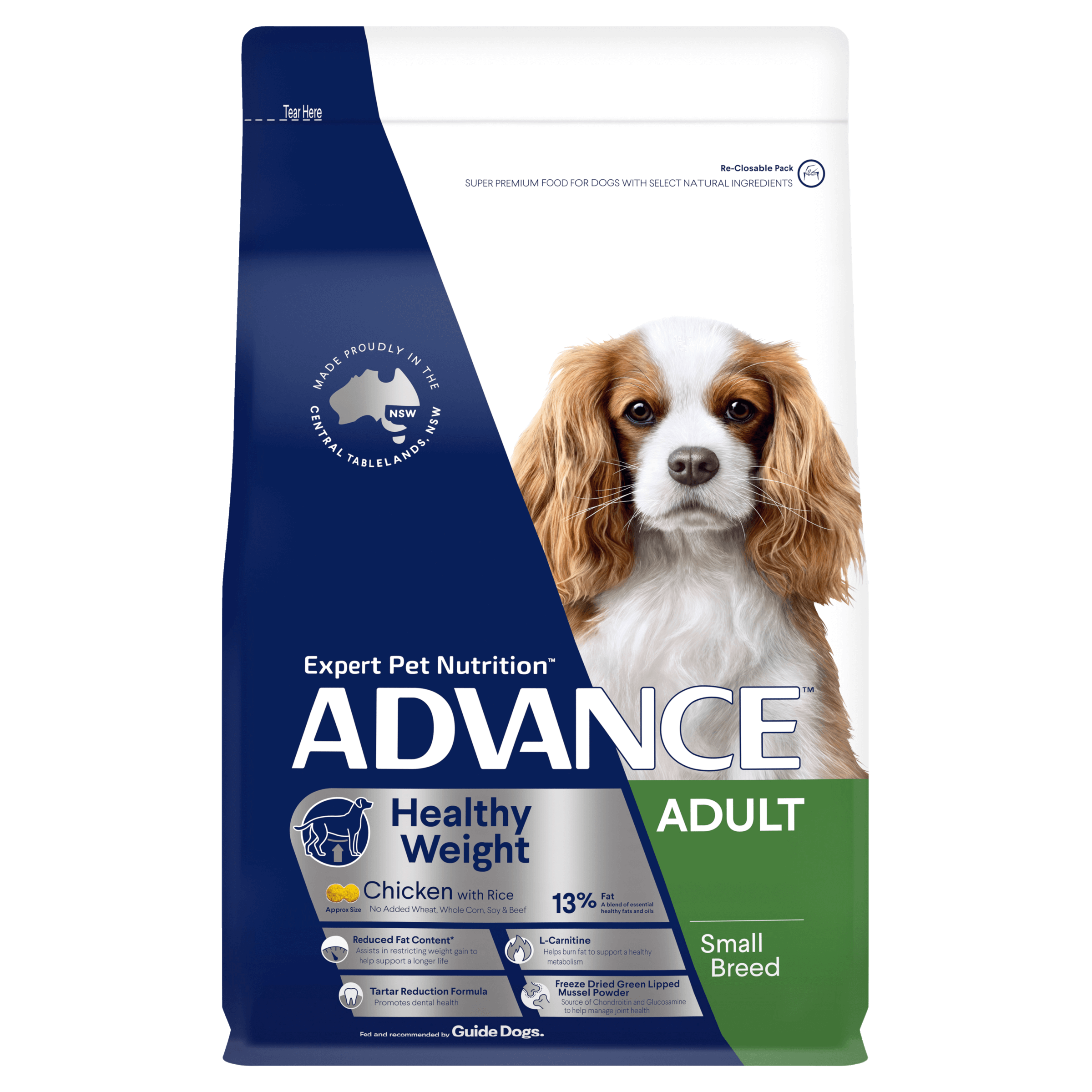 Advance Adult Small Breed Healthy Weight Dry Dog Food 2.5kg — Tidbit