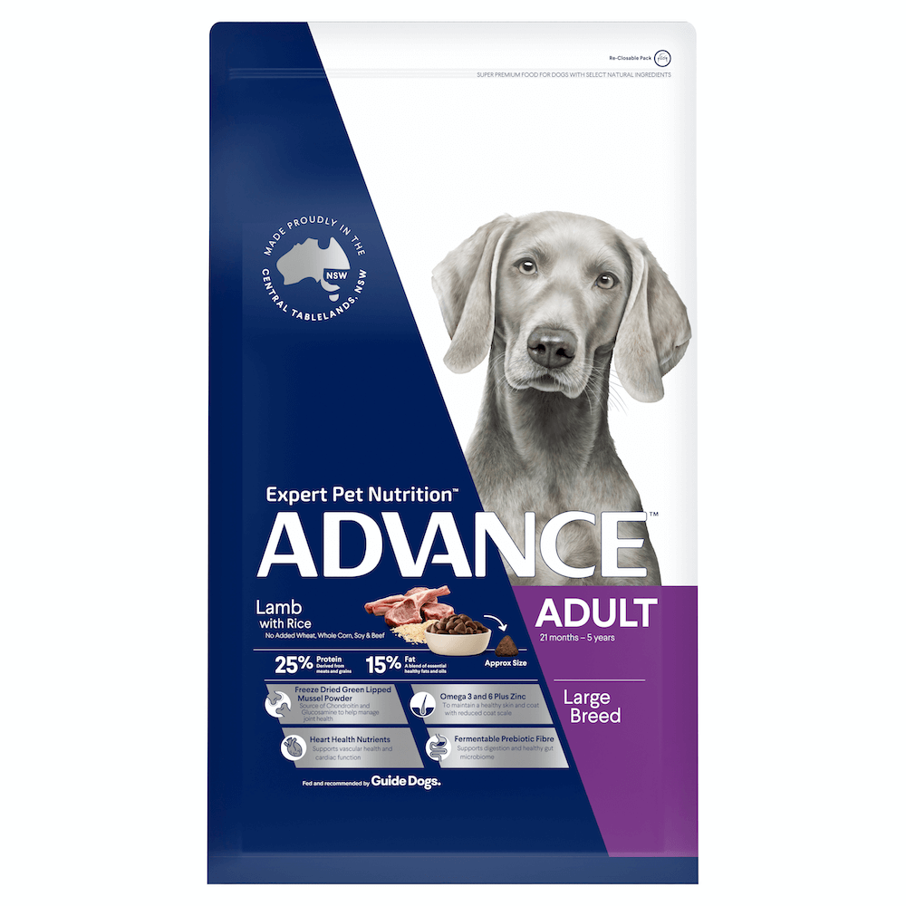 Advance Adult Large Breed Lamb with Rice Dry Dog Food 15kg — Tidbit