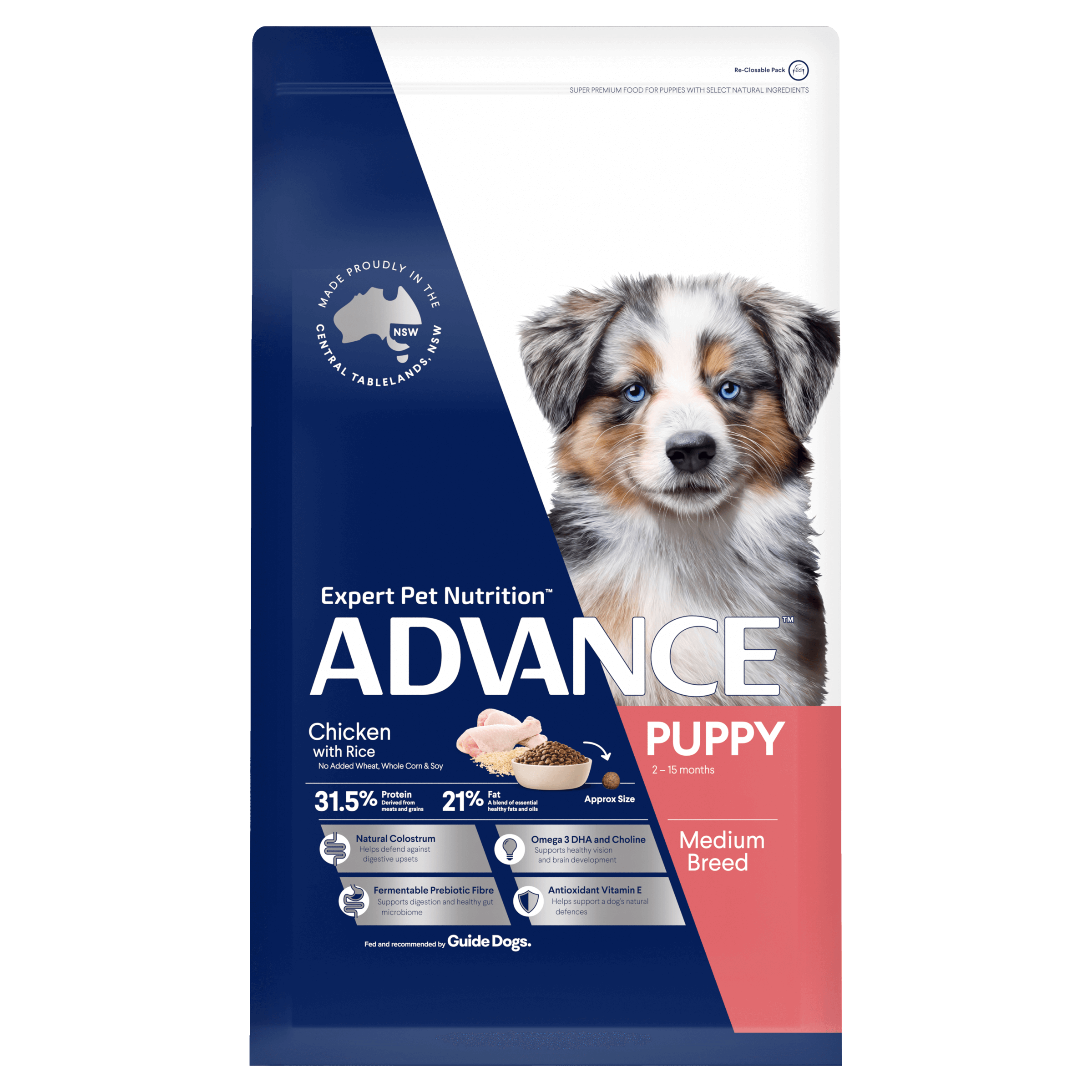 Advance Puppy Medium Breed Chicken with Rice Dry Dog Food — Tidbit