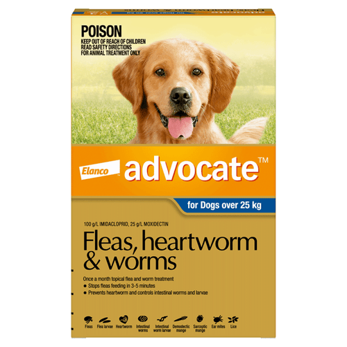 Advocate Flea, Heartworm & Worm Treatment for Dogs (6 Tubes) — Tidbit