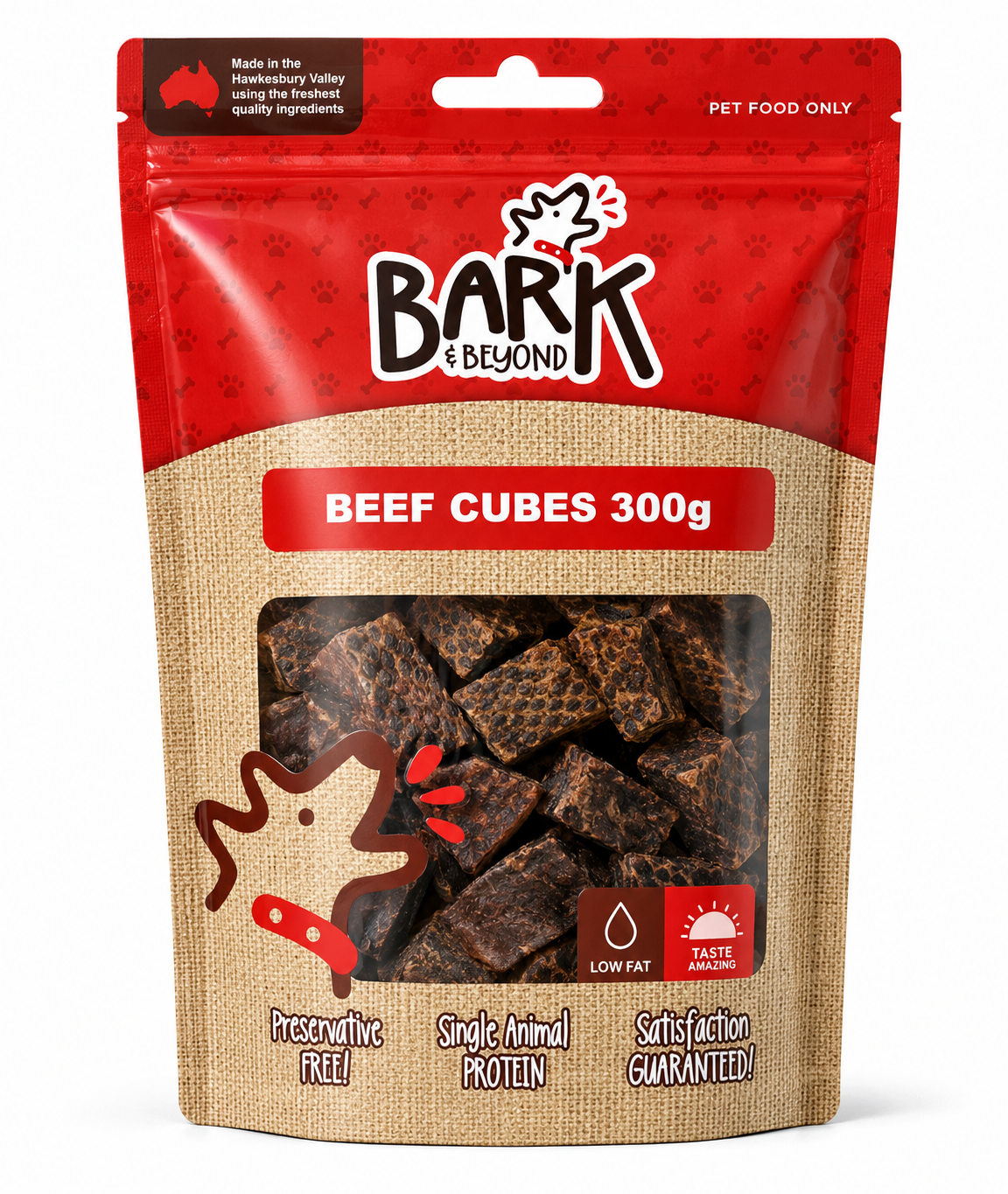 Bark & Beyond Beef Cubes 300g