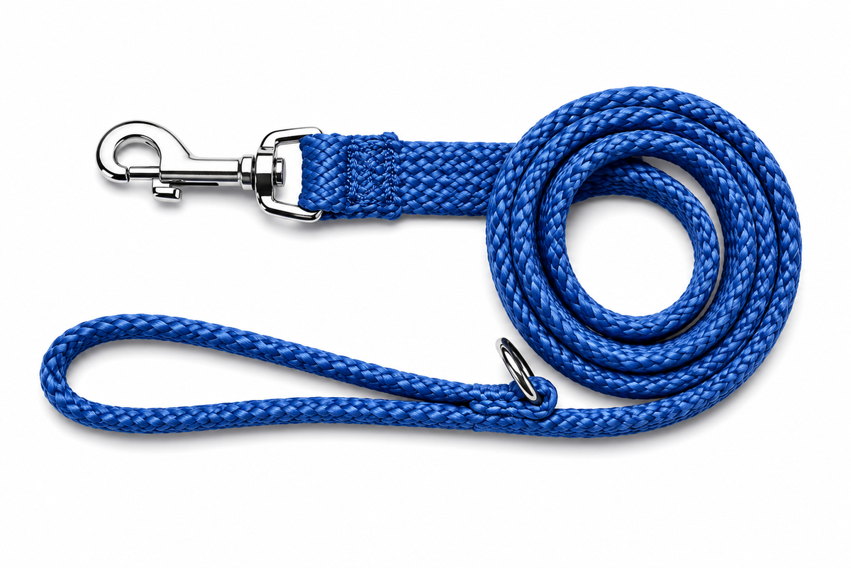 Beau Pets Double Nylon Lead Blue