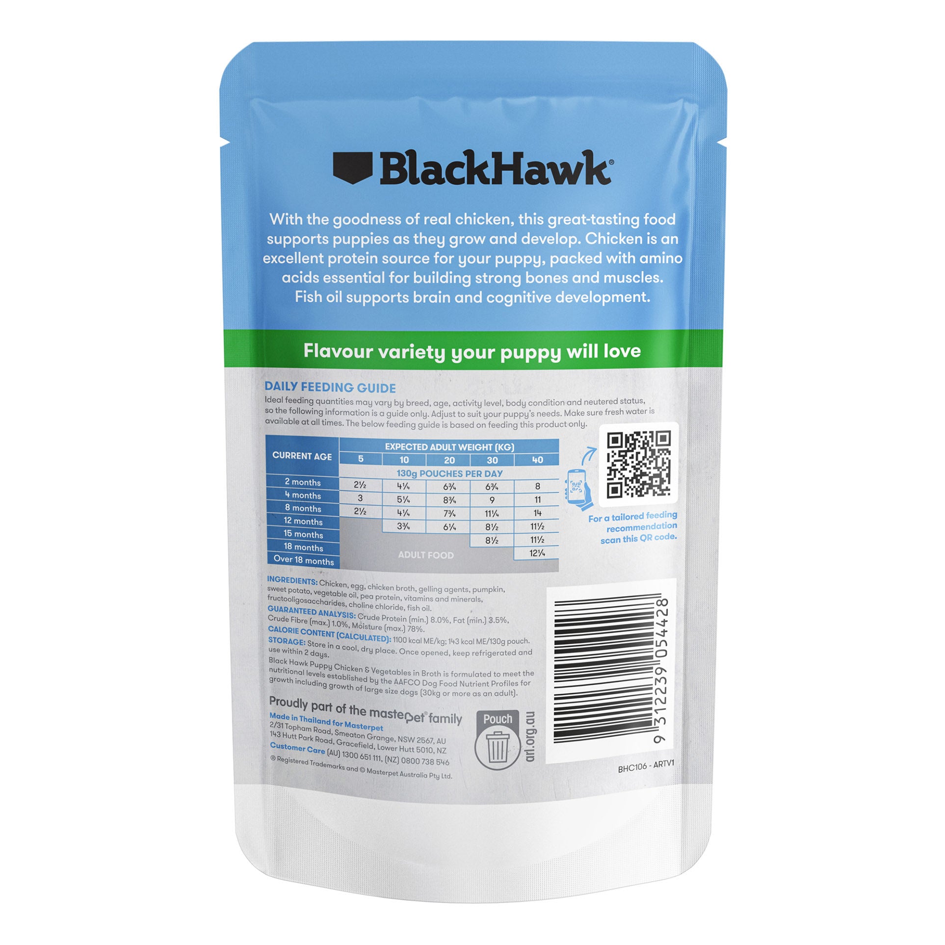 Black Hawk Puppy Wet Food Pouches
