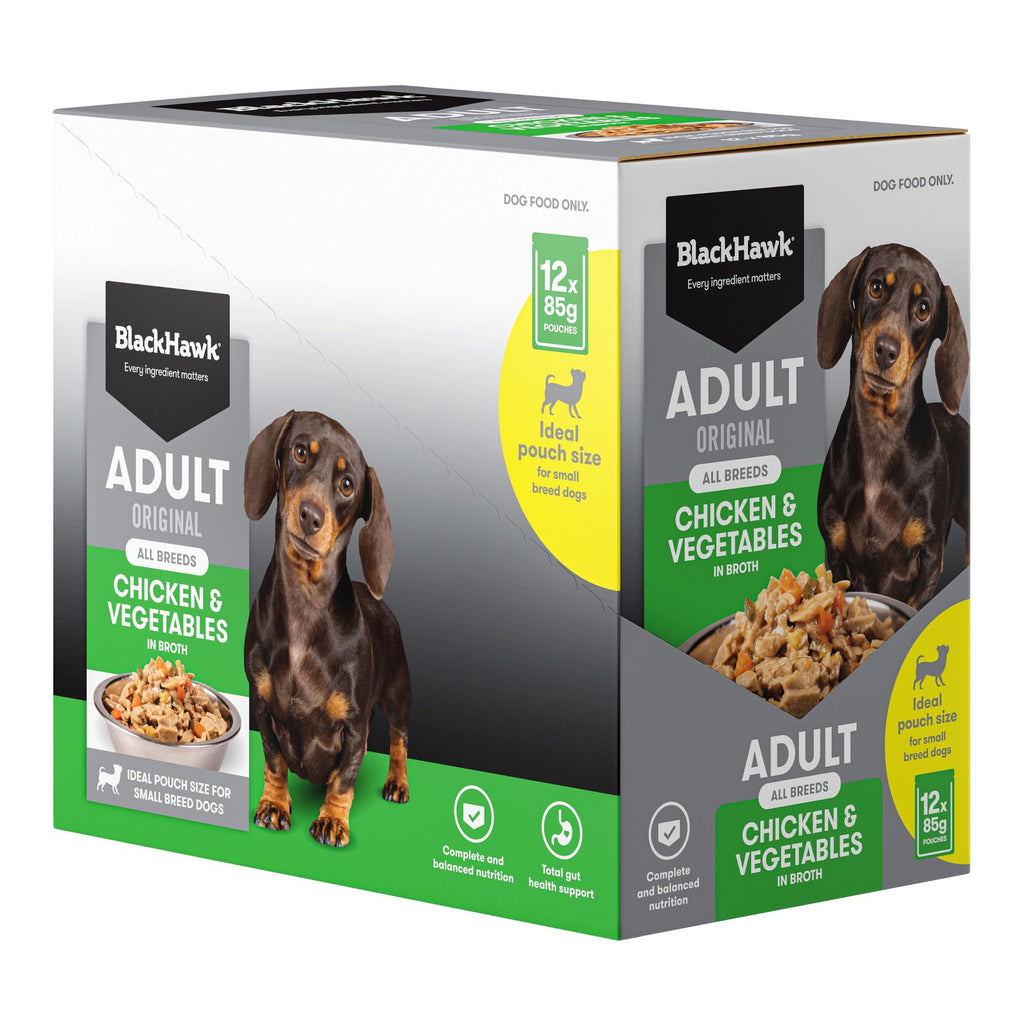 Black Hawk Original Adult Chicken & Vegetables Wet Food Pouches