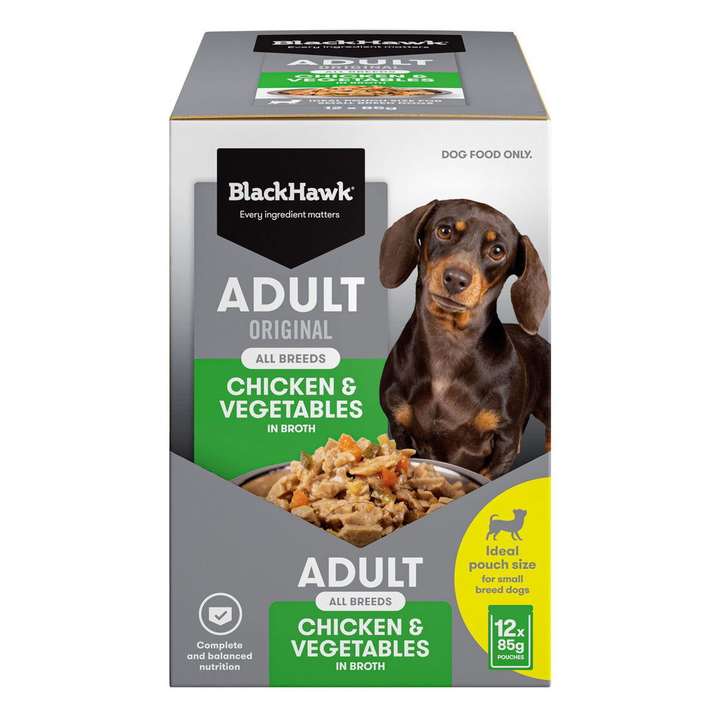 Black Hawk Original Adult Chicken & Vegetables Wet Food Pouches