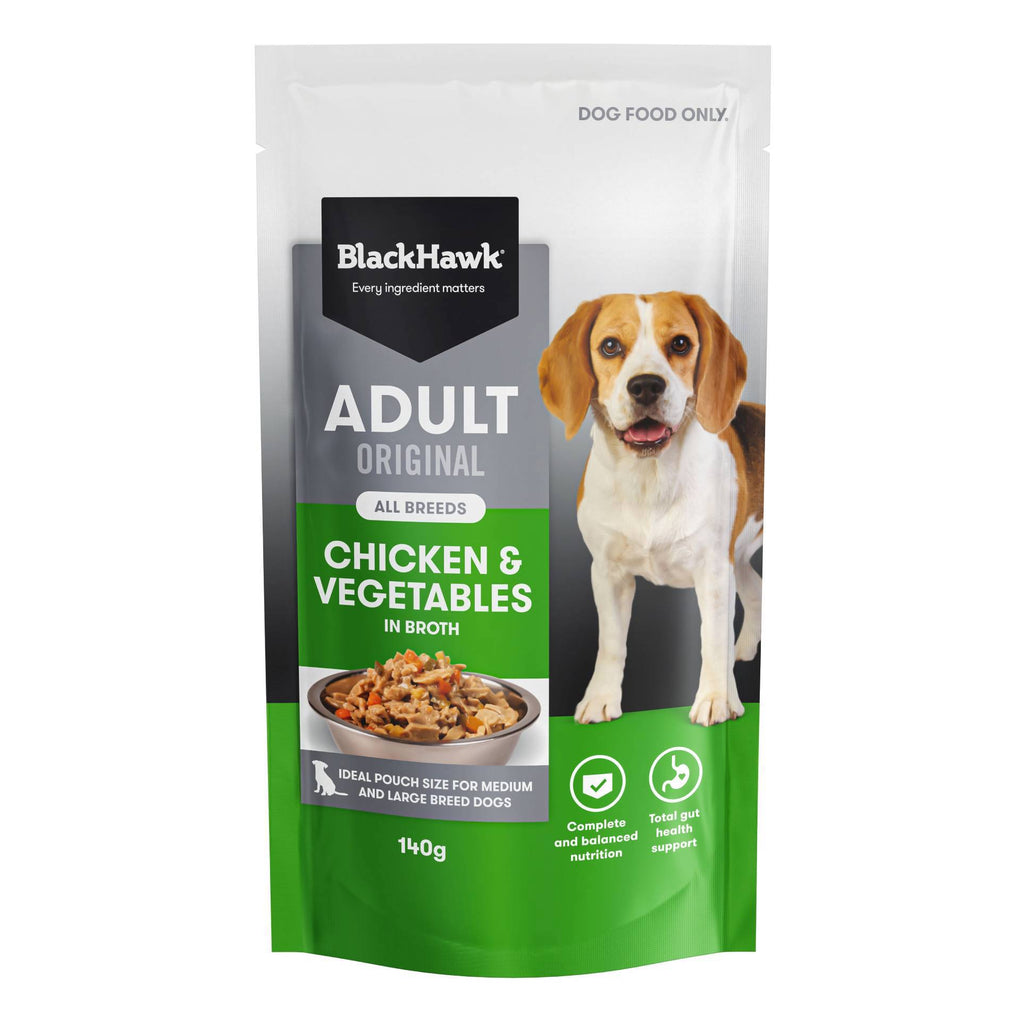 Black Hawk Original Adult Chicken & Vegetables Wet Food Pouches