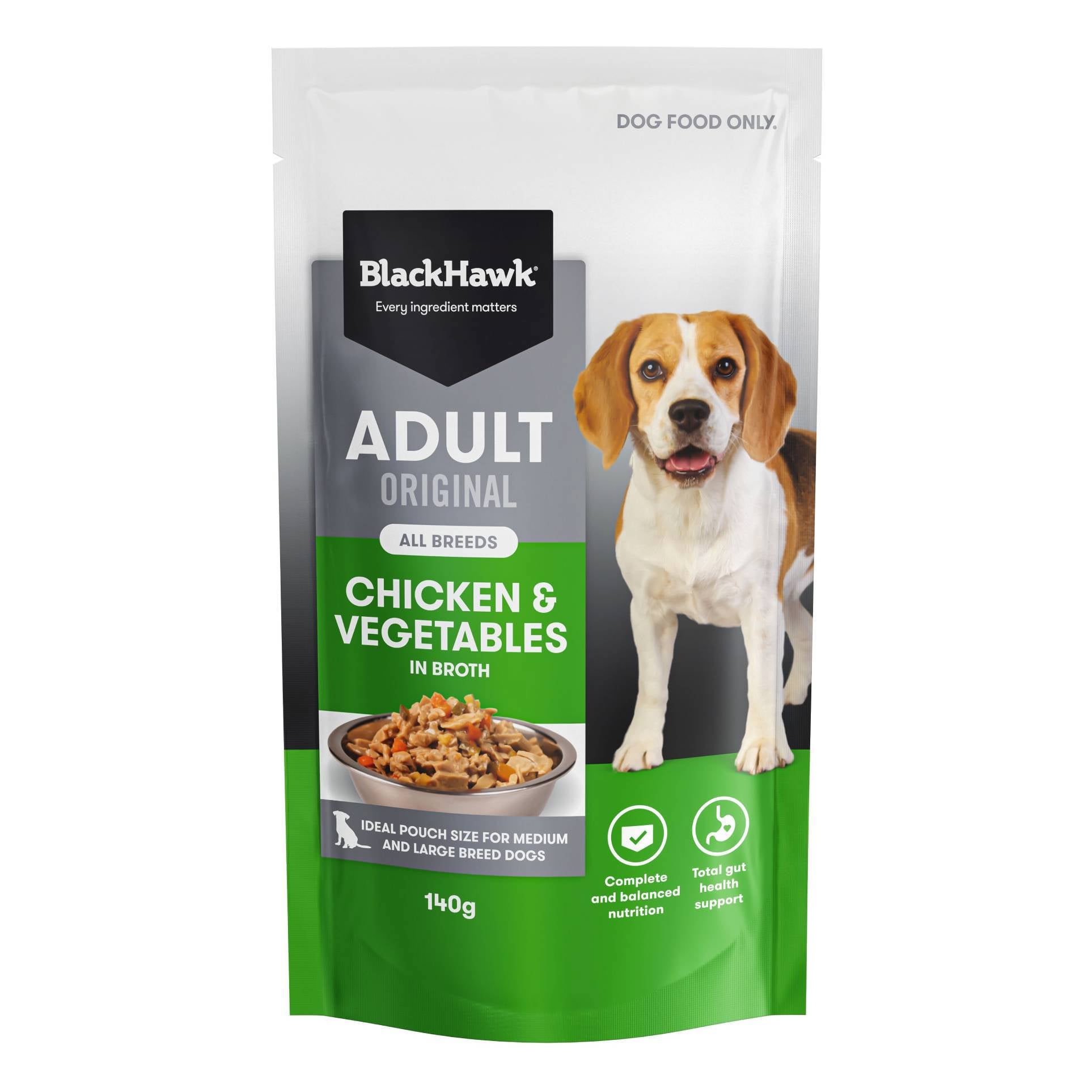 Black Hawk Original Adult Chicken & Vegetables Wet Food Pouches