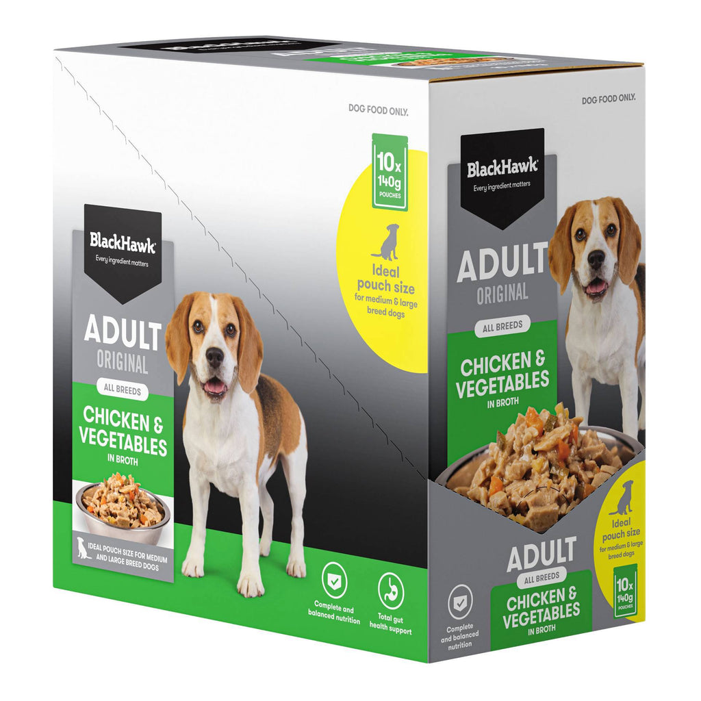 Black Hawk Original Adult Chicken & Vegetables Wet Food Pouches