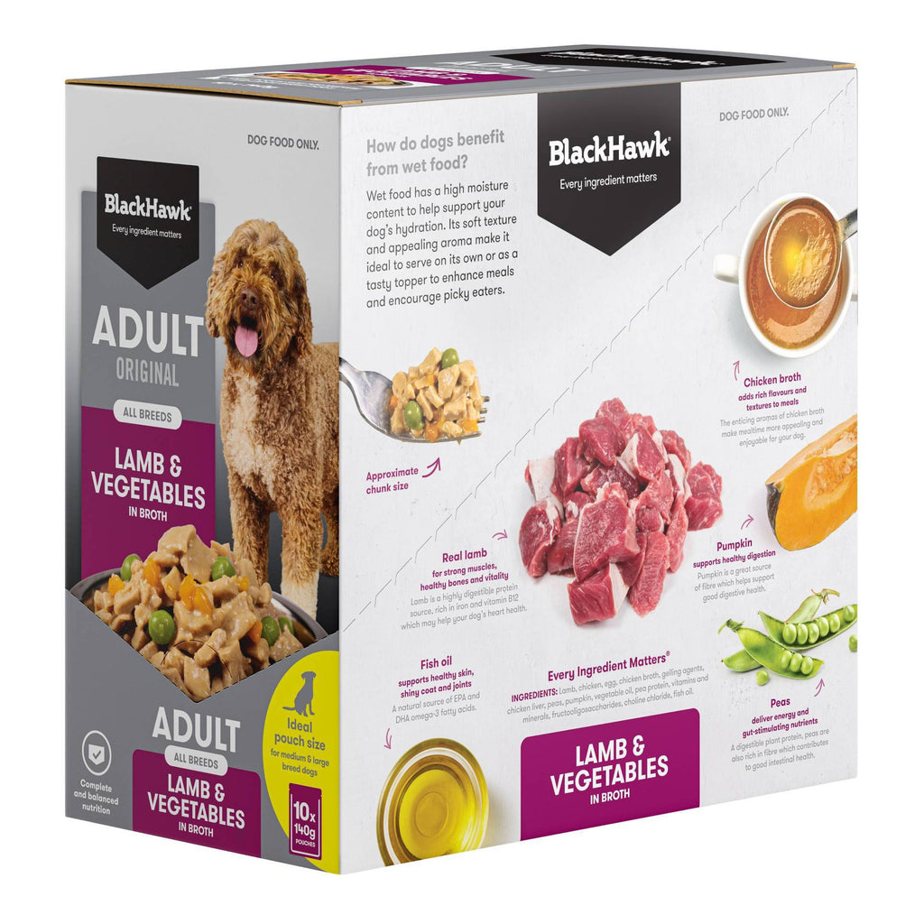 Black Hawk Adult Lamb & Vegetables Wet Pouches