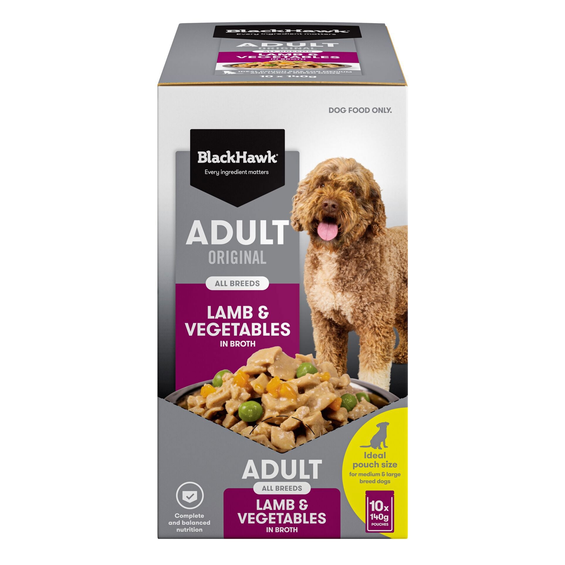 Black Hawk Adult Lamb & Vegetables Wet Pouches — Tidbit