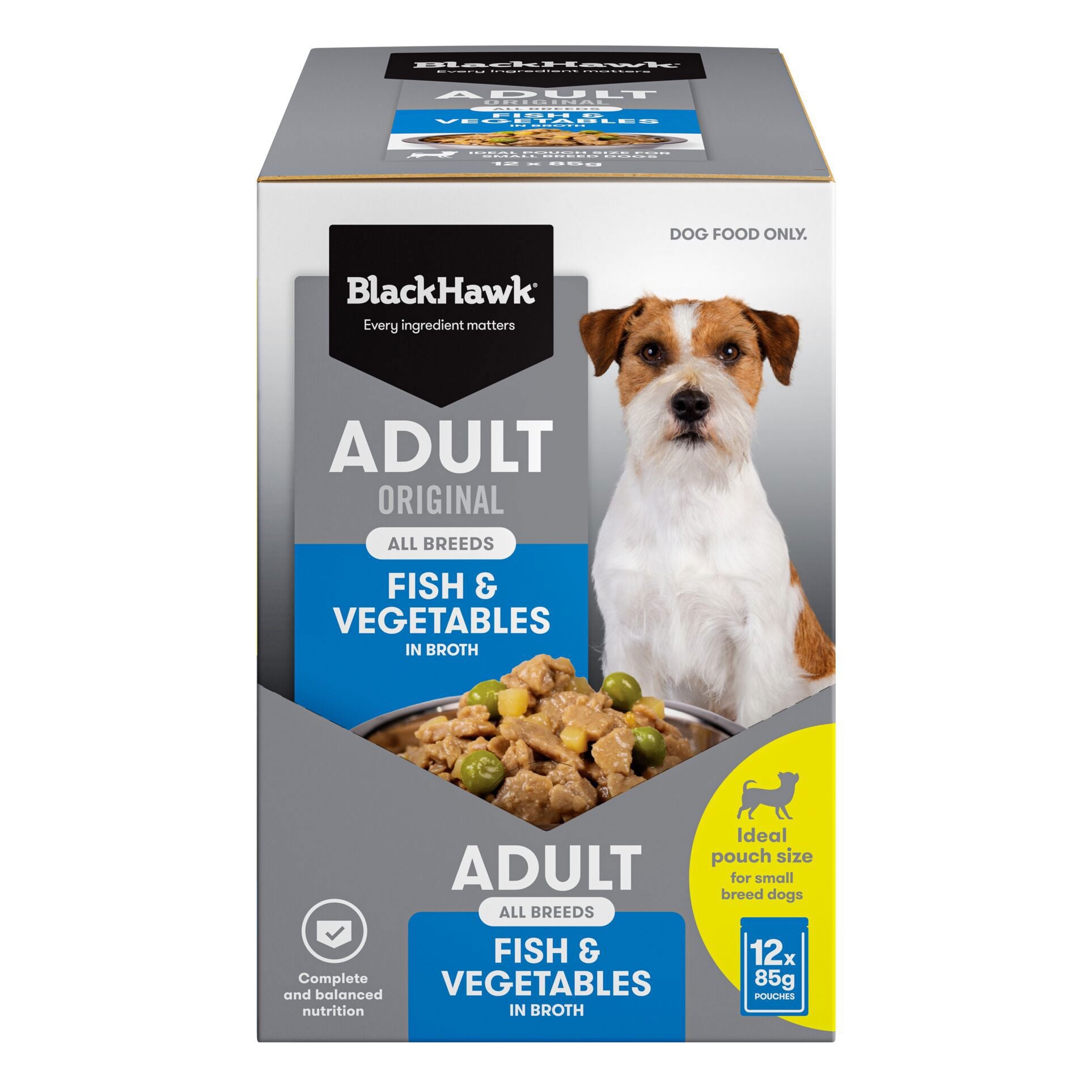 Black Hawk Adult Fish & Vegetables Wet Food Pouches