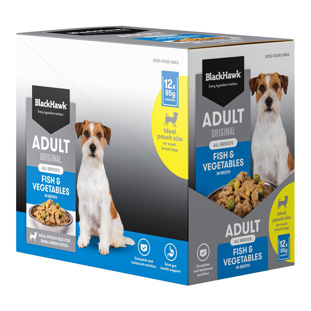 Black Hawk Adult Fish & Vegetables Wet Food Pouches