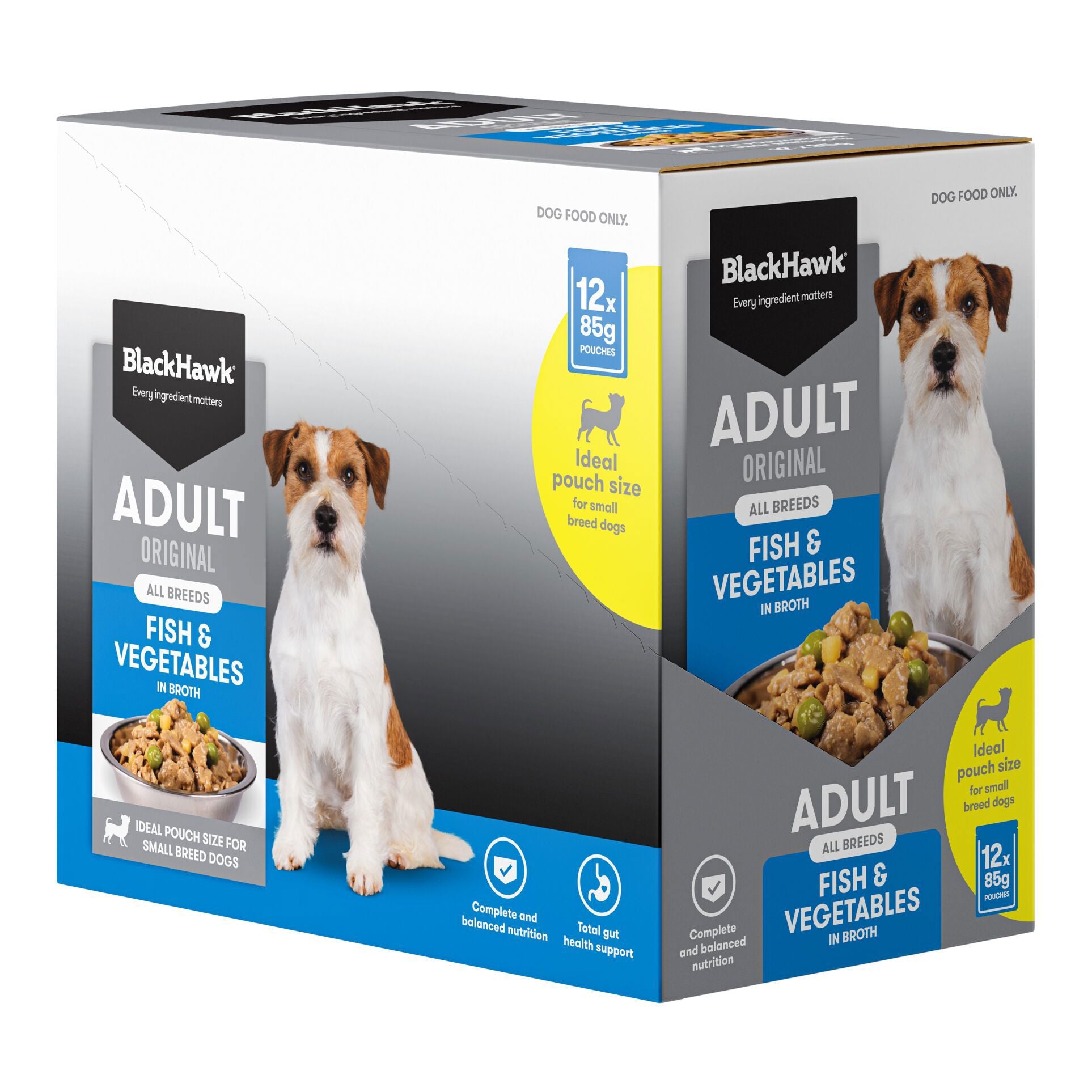 Black Hawk Adult Fish & Vegetables Wet Food Pouches