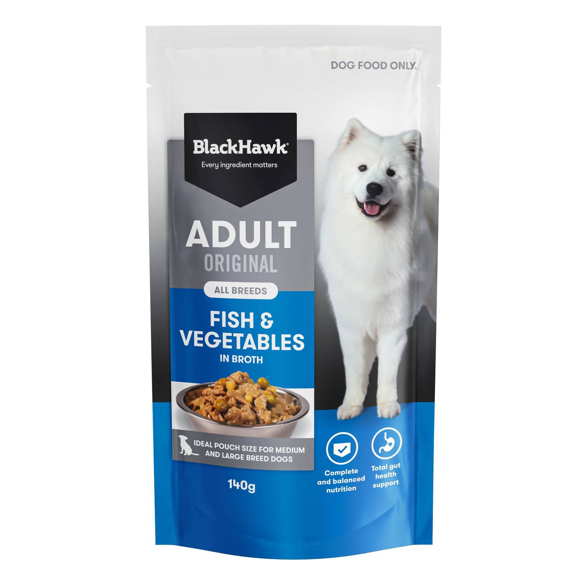Black Hawk Adult Fish & Vegetables Wet Food Pouches