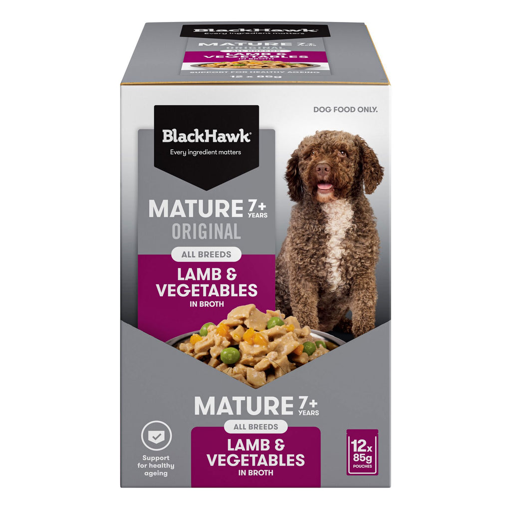 Black Hawk Mature Lamb & Vegetables Wet Pouches 85g — Tidbit