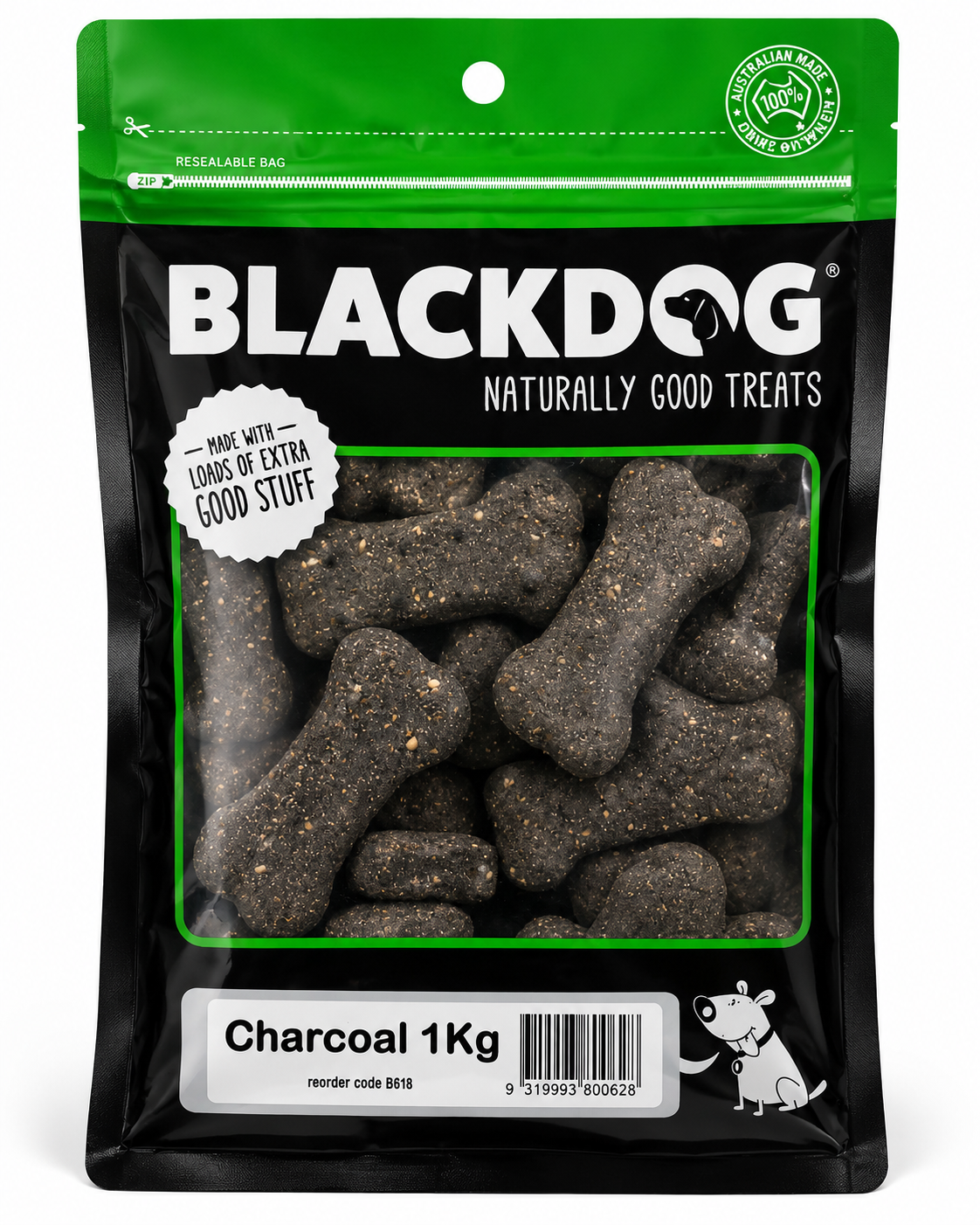Blackdog Oven Baked Biscuits Charcoal 1kg