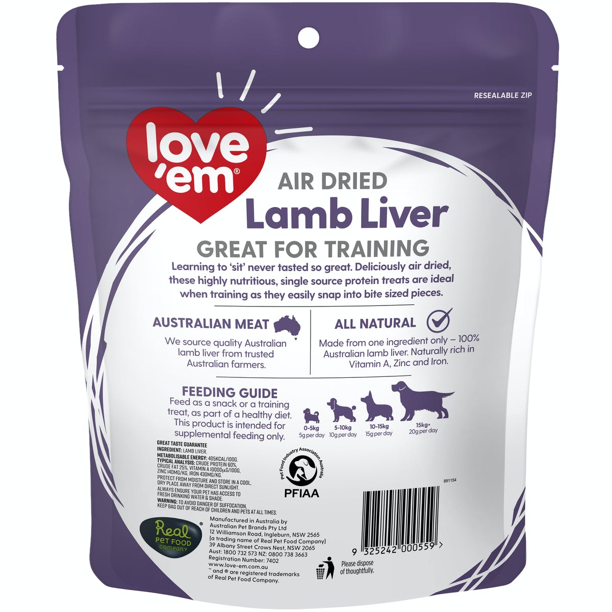Love ’Em Air Dried Lamb Liver
