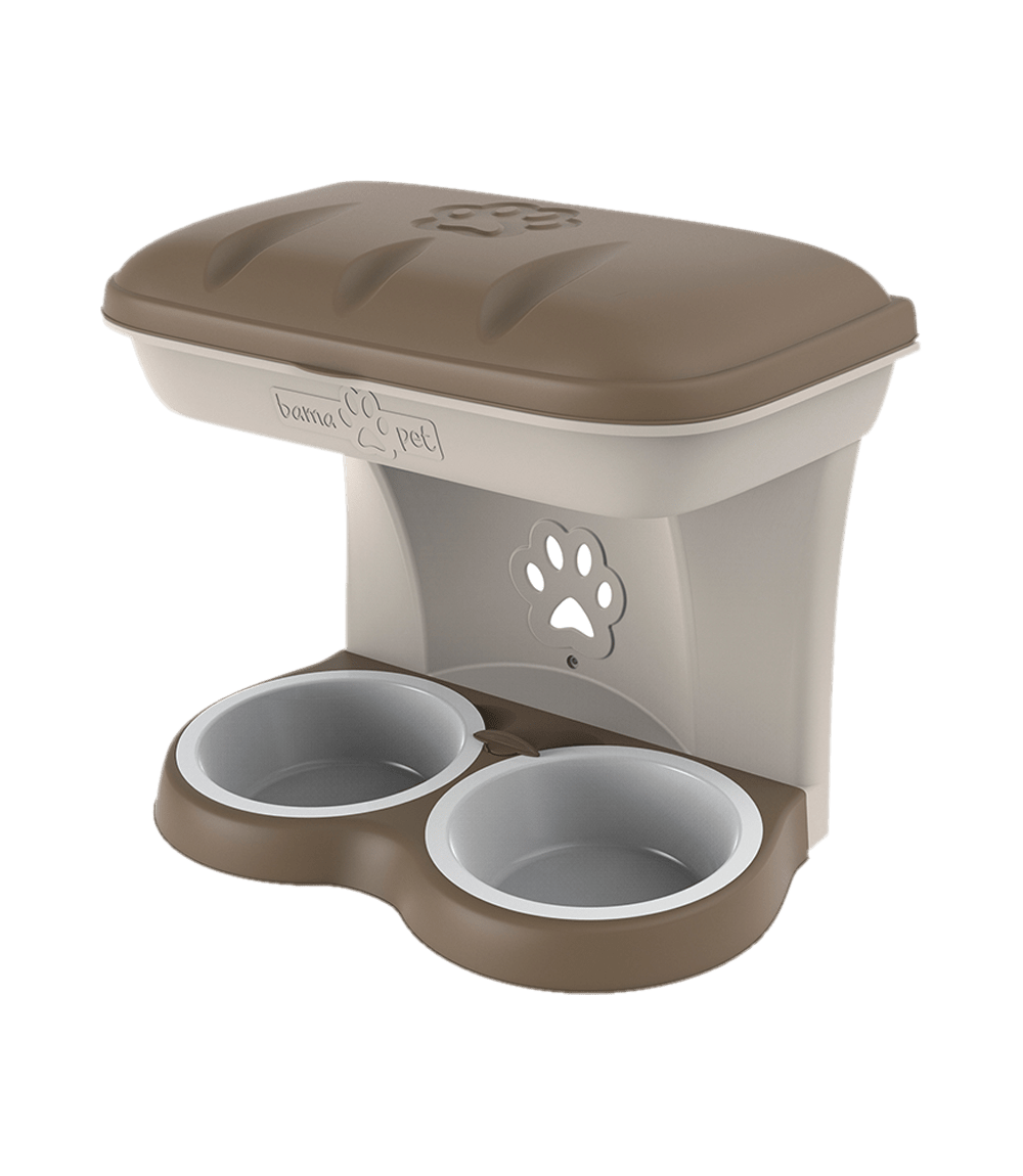 Bama – Pet Food Stand – Taupe