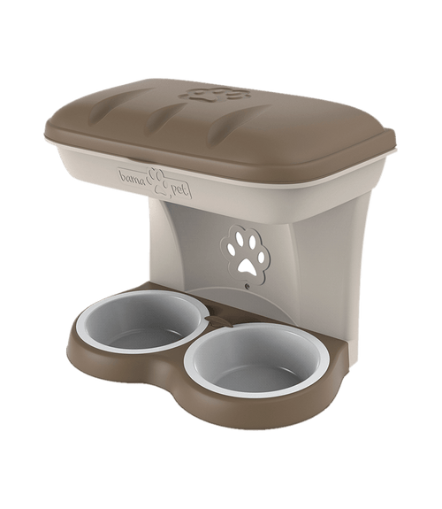 Bama – Pet Food Stand – Taupe