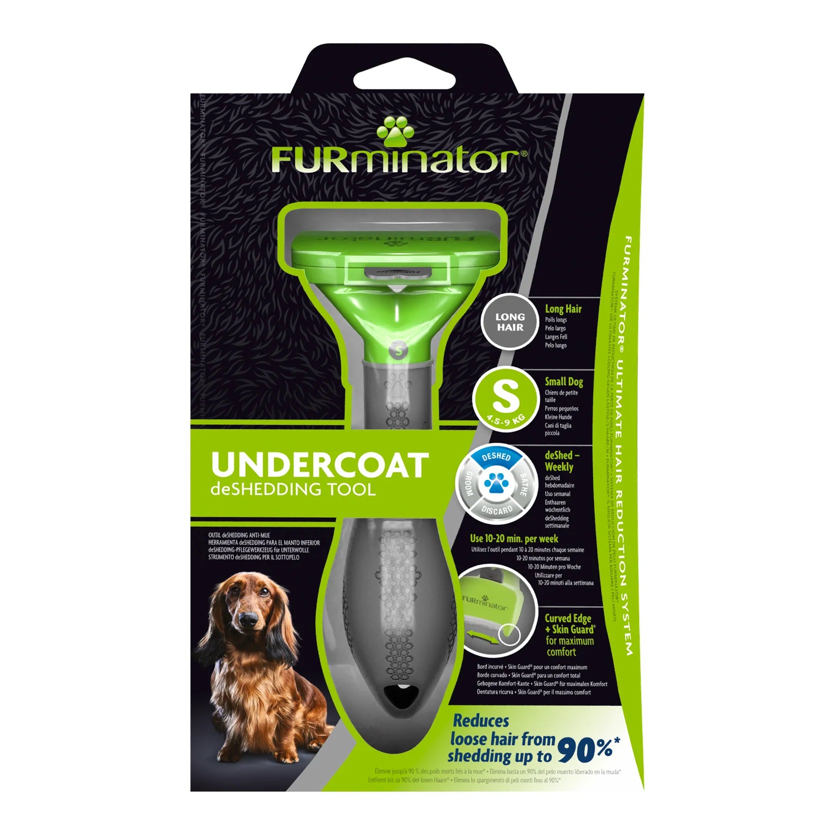 FURminator Undercoat Deshedding Tool for Long Hair Dogs