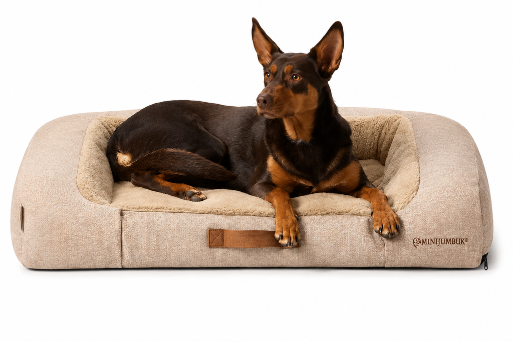 MiniJumbuk Sleep Calm Couch Fawn dog bed