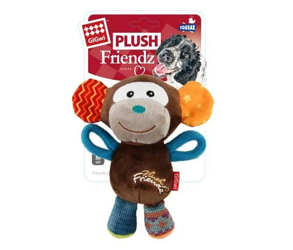 GiGwi Plush Friendz Monkey — Tidbit