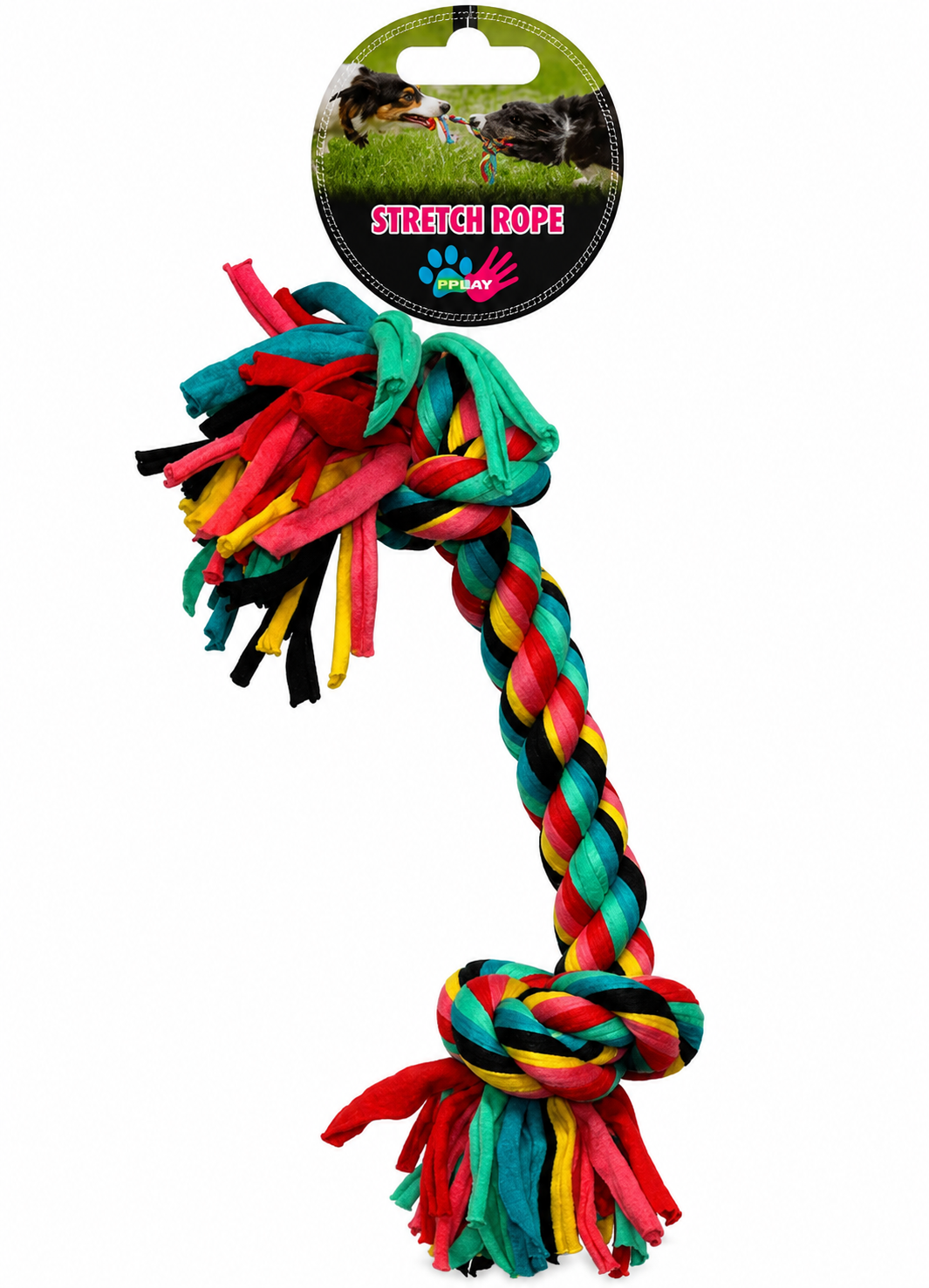 Paw Play Stretch Rope Bone