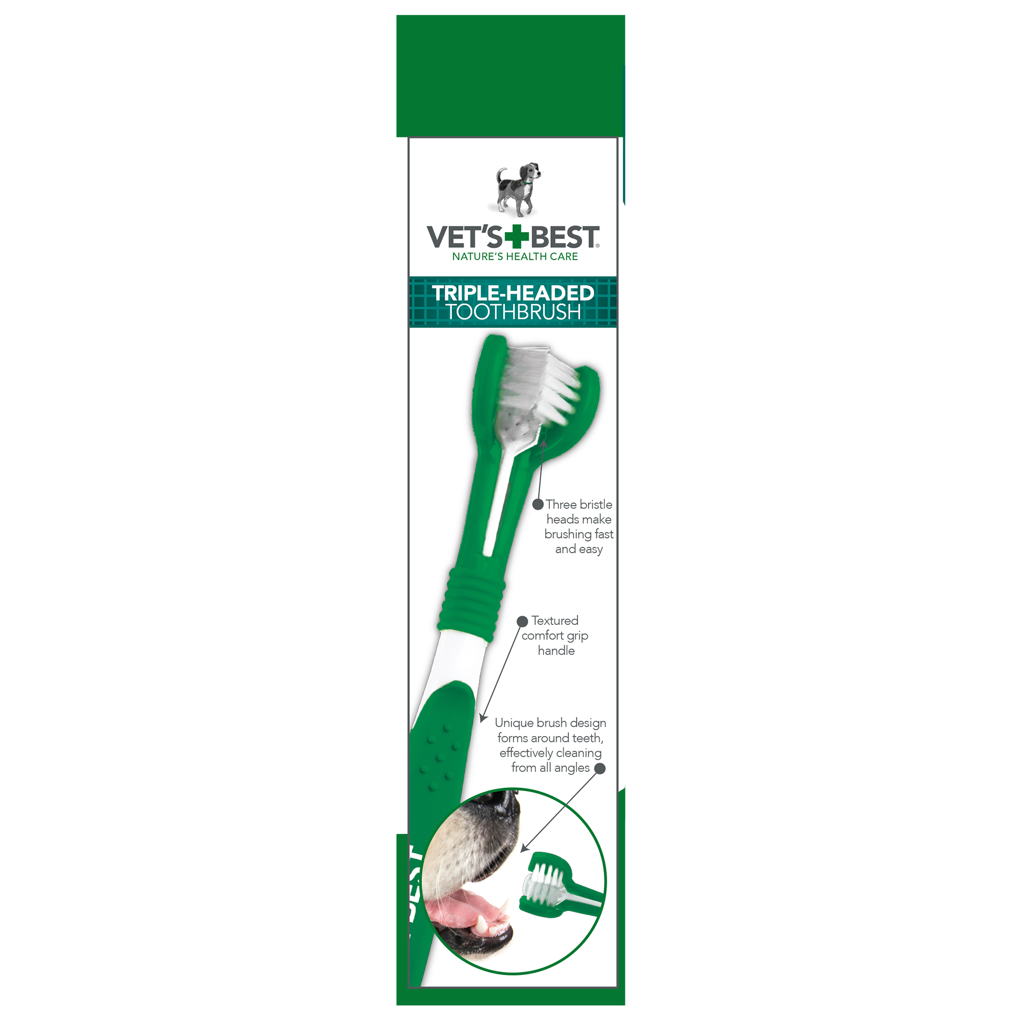 Vet's Best Advanced 3-Head Toothbrush — Tidbit
